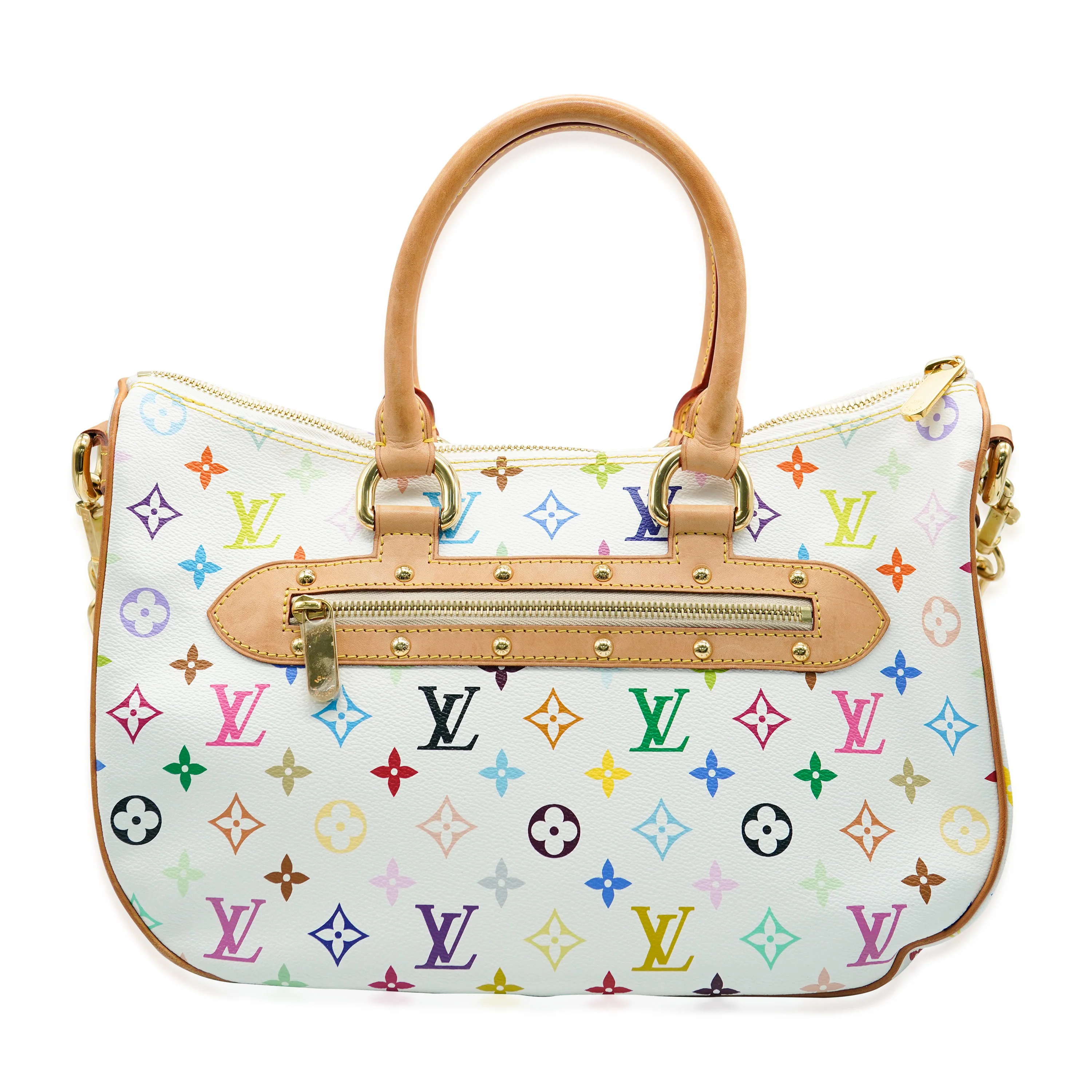Louis Vuitton x Takashi Murakami White Monogram Multicolore Canvas Rita - Image 6