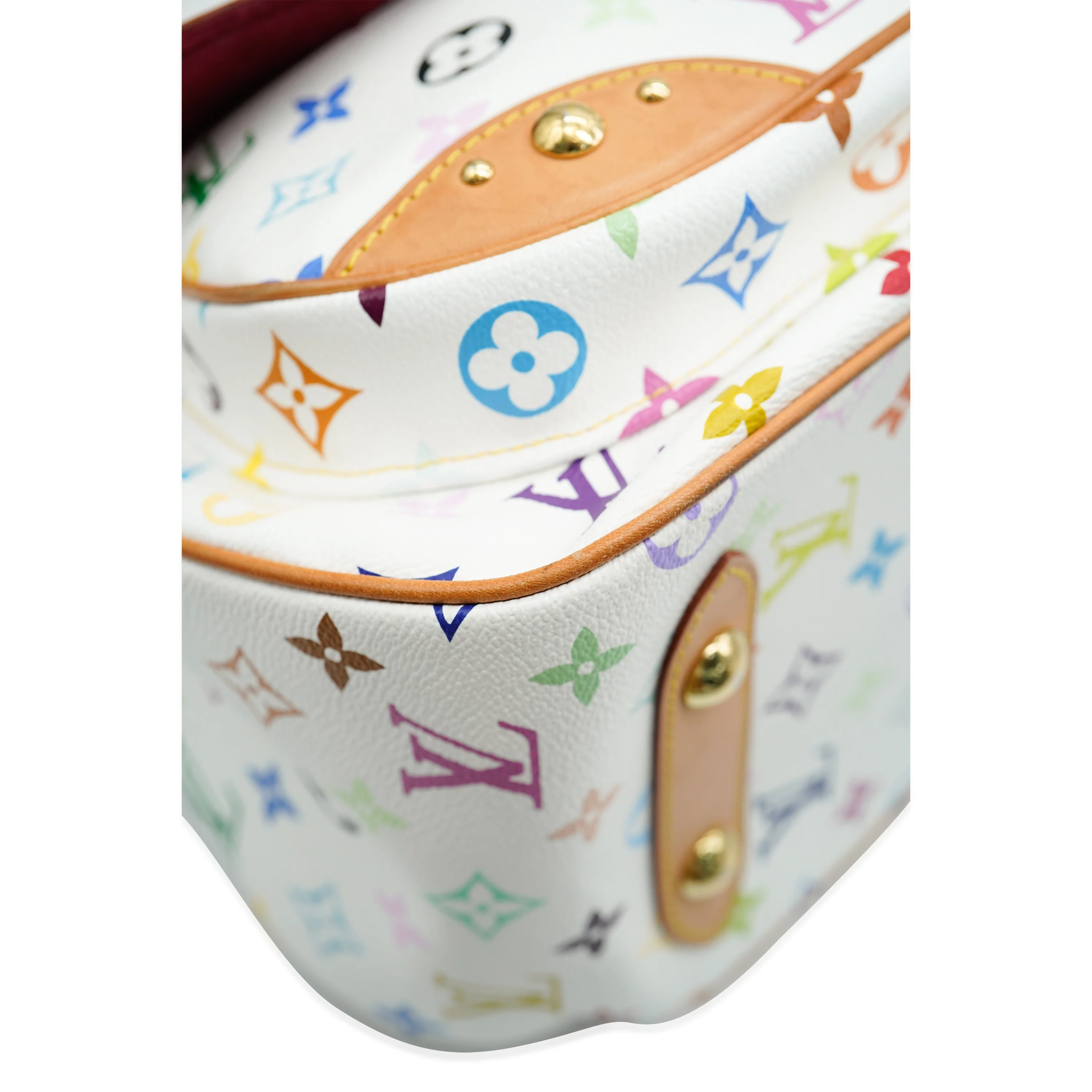 Louis Vuitton x Takashi Murakami White Monogram Multicolore Canvas Rita - Image 7