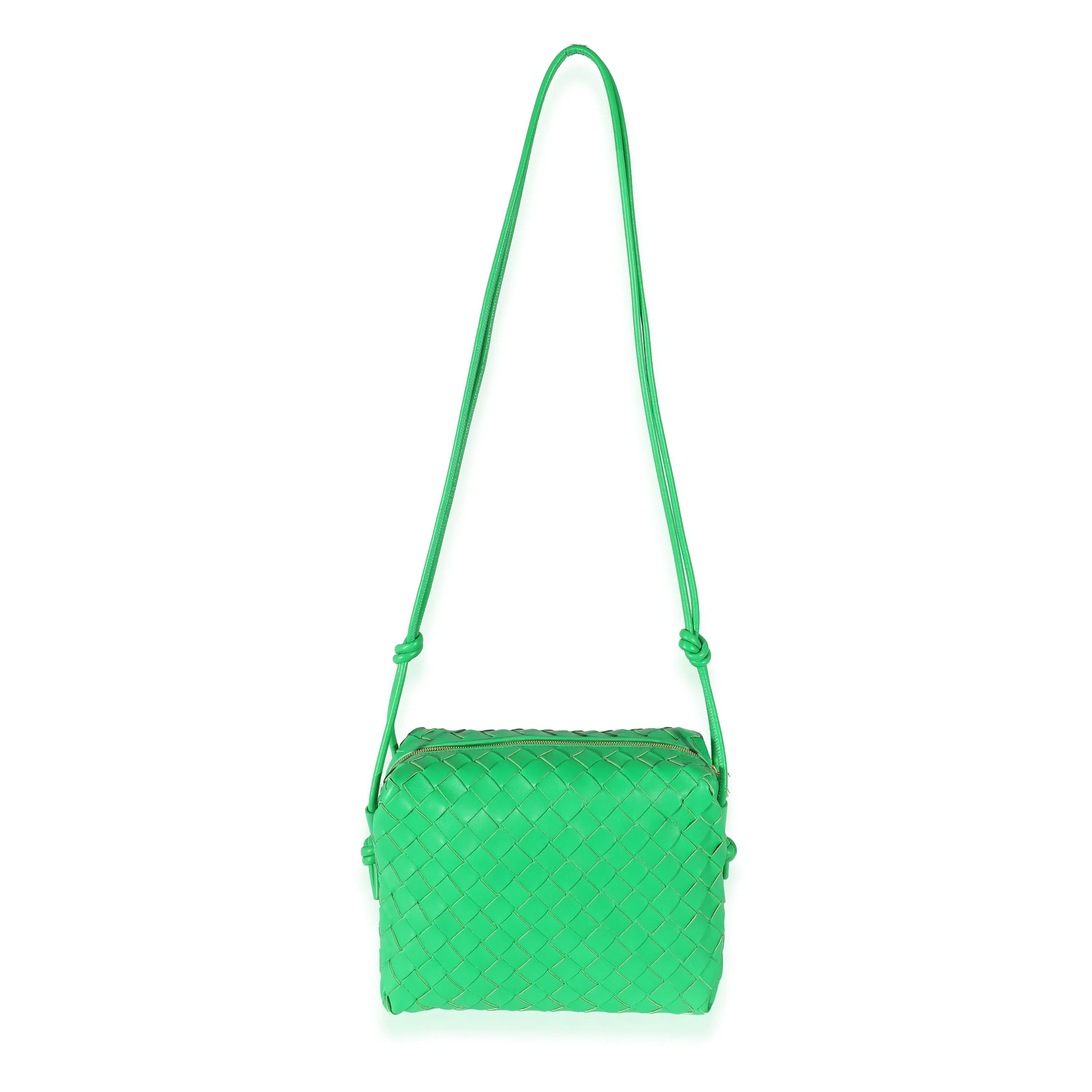 Bottega Veneta Parakeet Intrecciato Lambskin Small Loop Camera Bag - Image 7