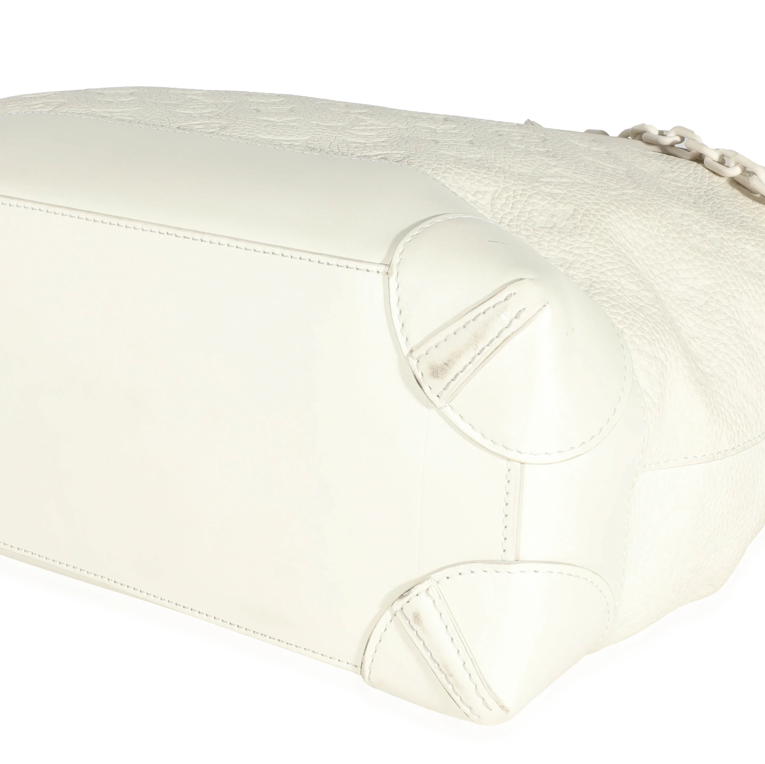 Louis Vuitton White Monogram Taurillon Leather Steamer PM - Image 6