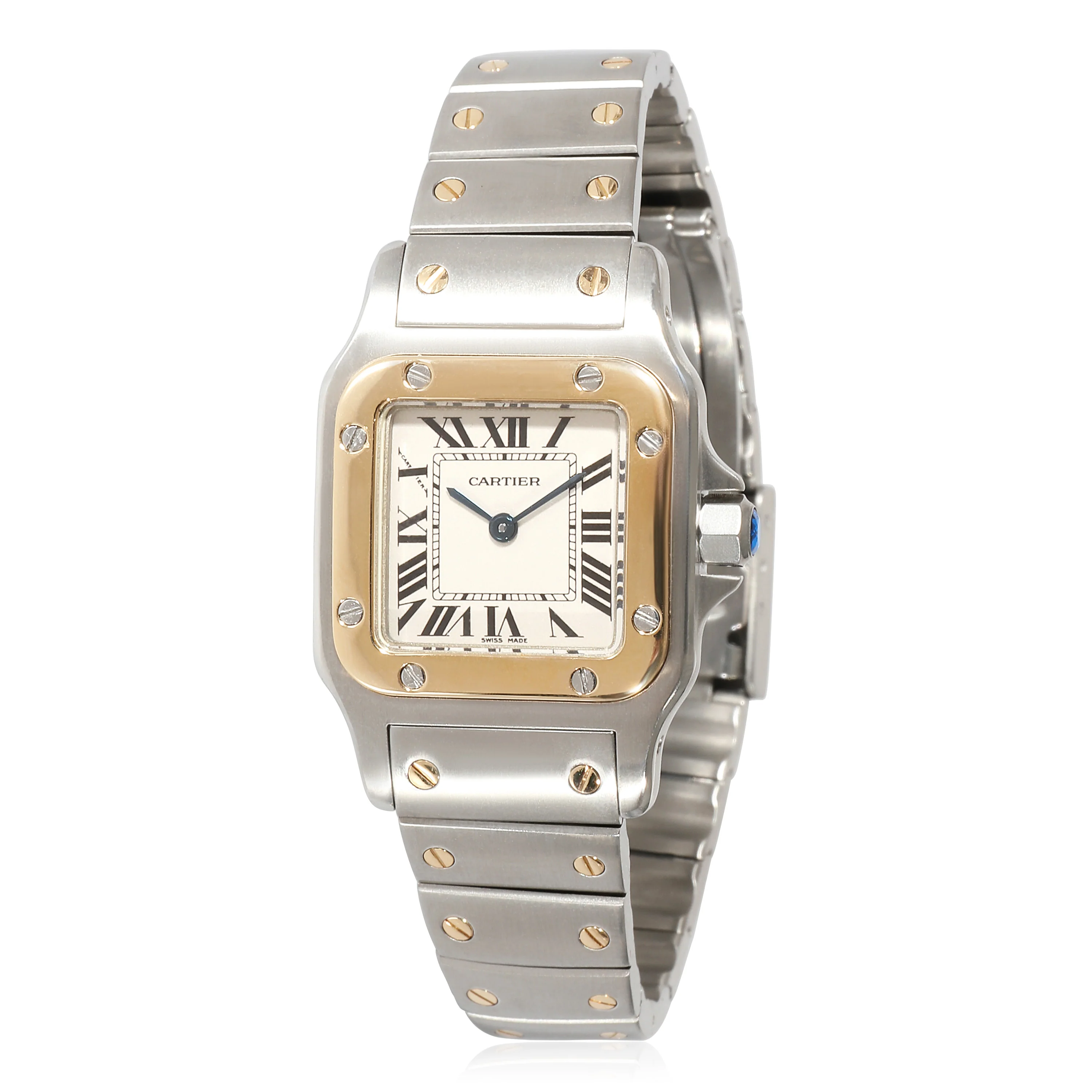 Cartier Santos de Cartier W20012C4 Womens Watch in 18kt Stainless Steel/Yellow