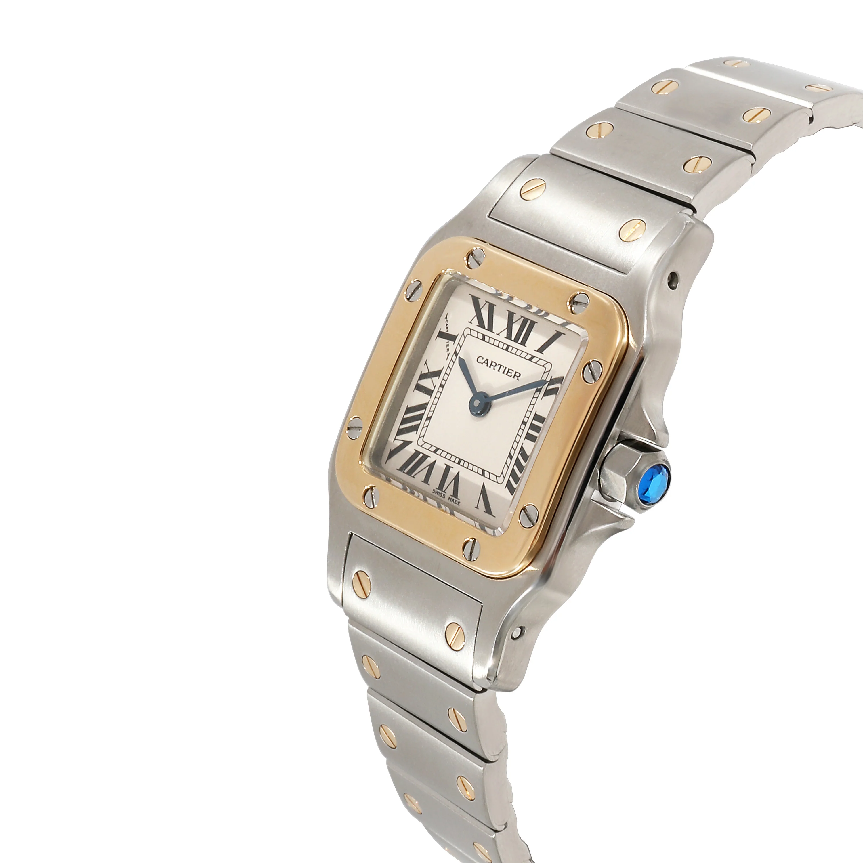 Cartier Santos de Cartier W20012C4 Womens Watch in 18kt Stainless Steel/Yellow - Image 4