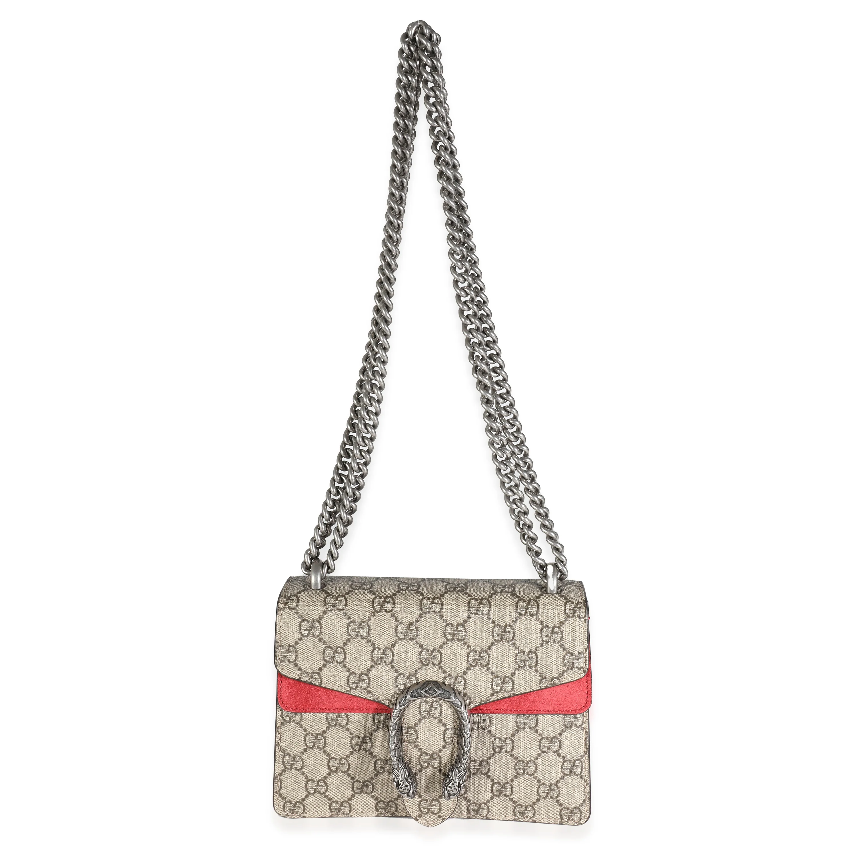 Gucci Red Suede GG Supreme Mini Dionysus - Image 10