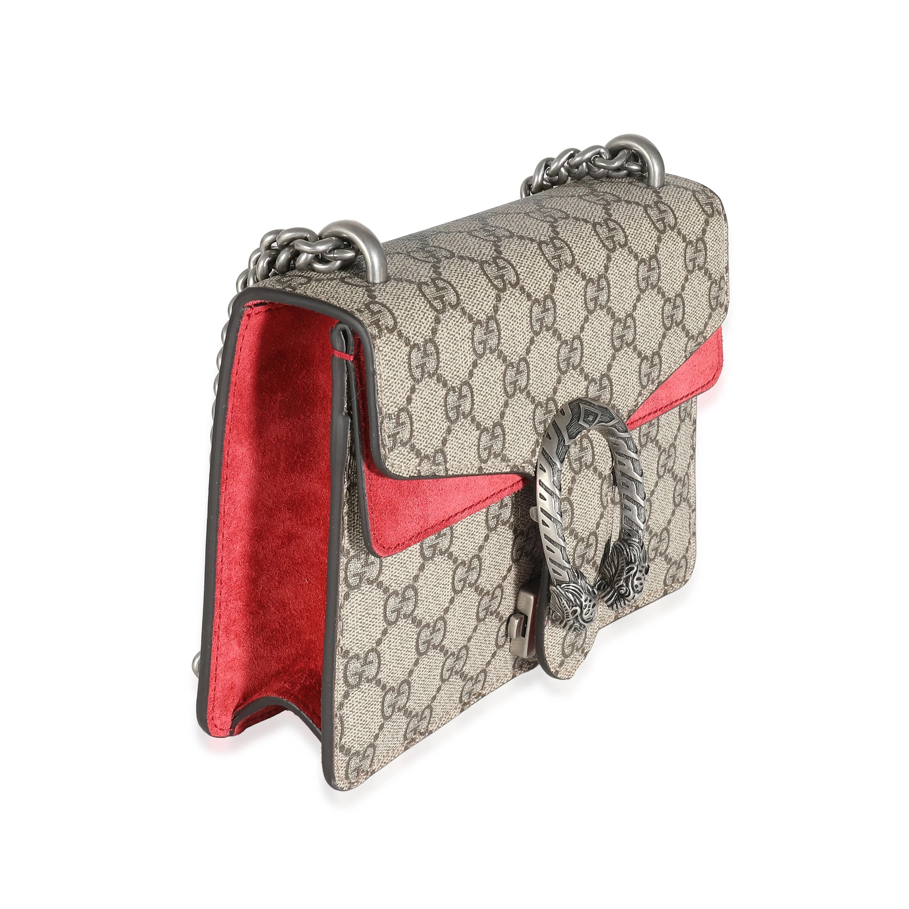 Gucci Red Suede GG Supreme Mini Dionysus - Image 3