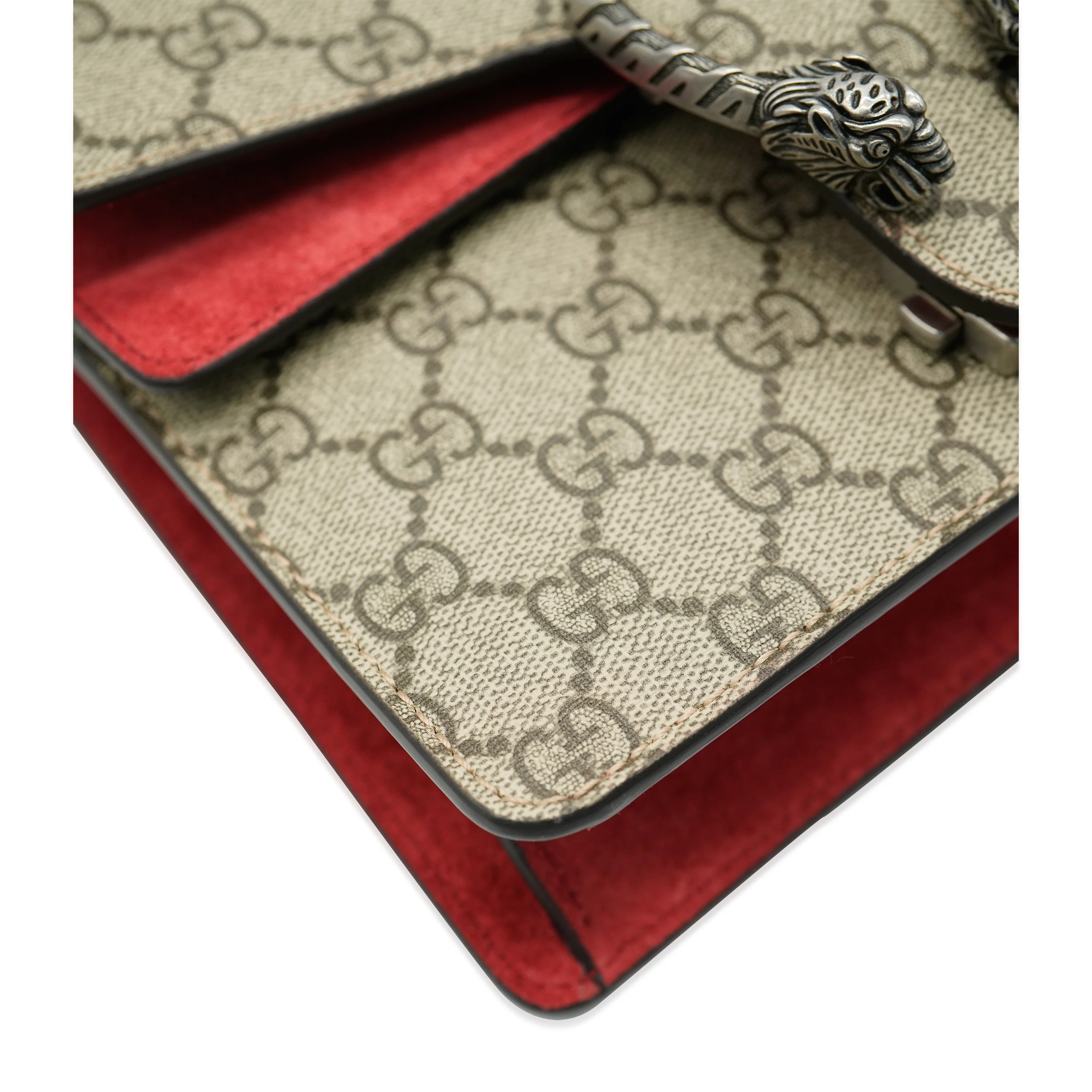 Gucci Red Suede GG Supreme Mini Dionysus - Image 4