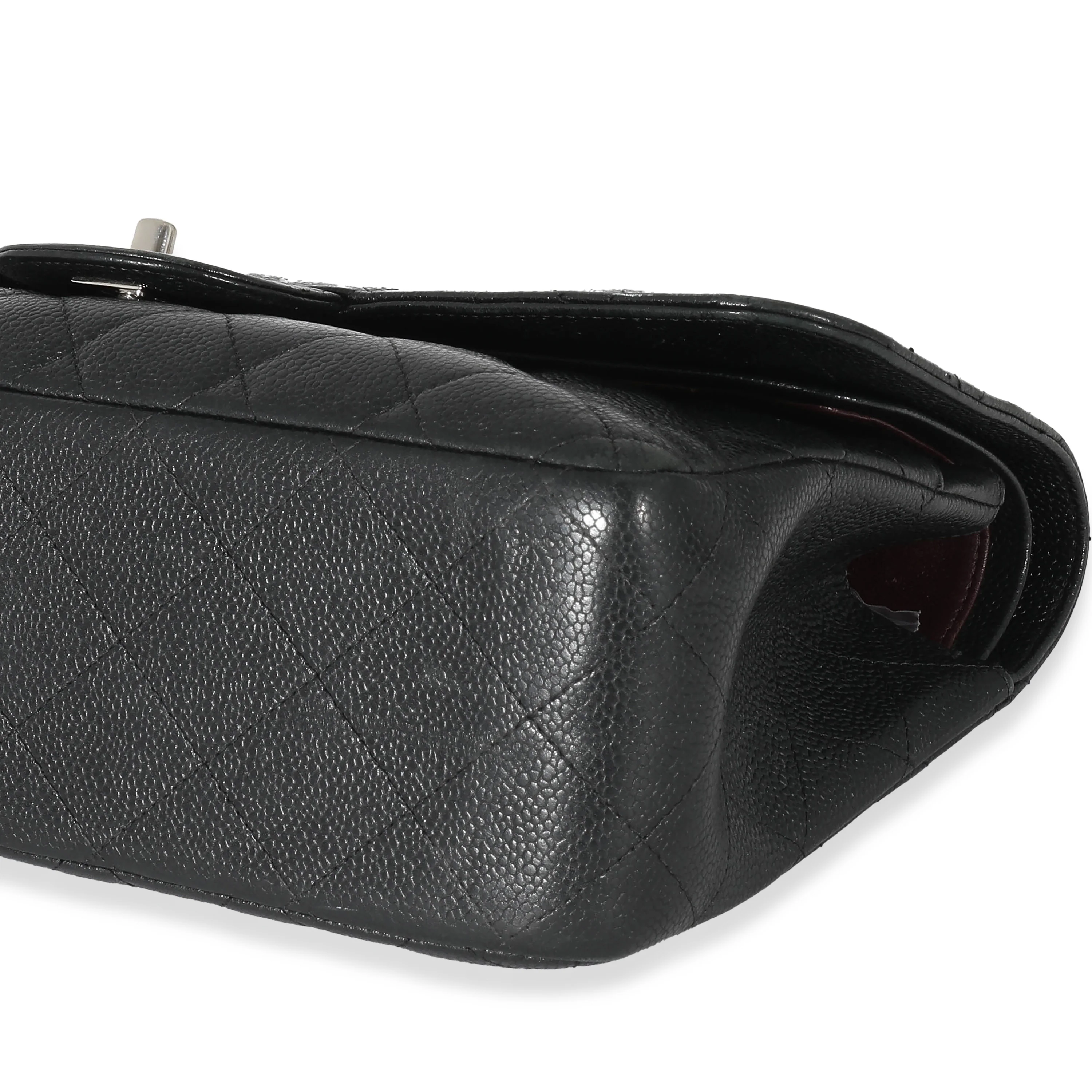 Chanel Black Caviar Jumbo Classic Double Flap Bag - Image 4