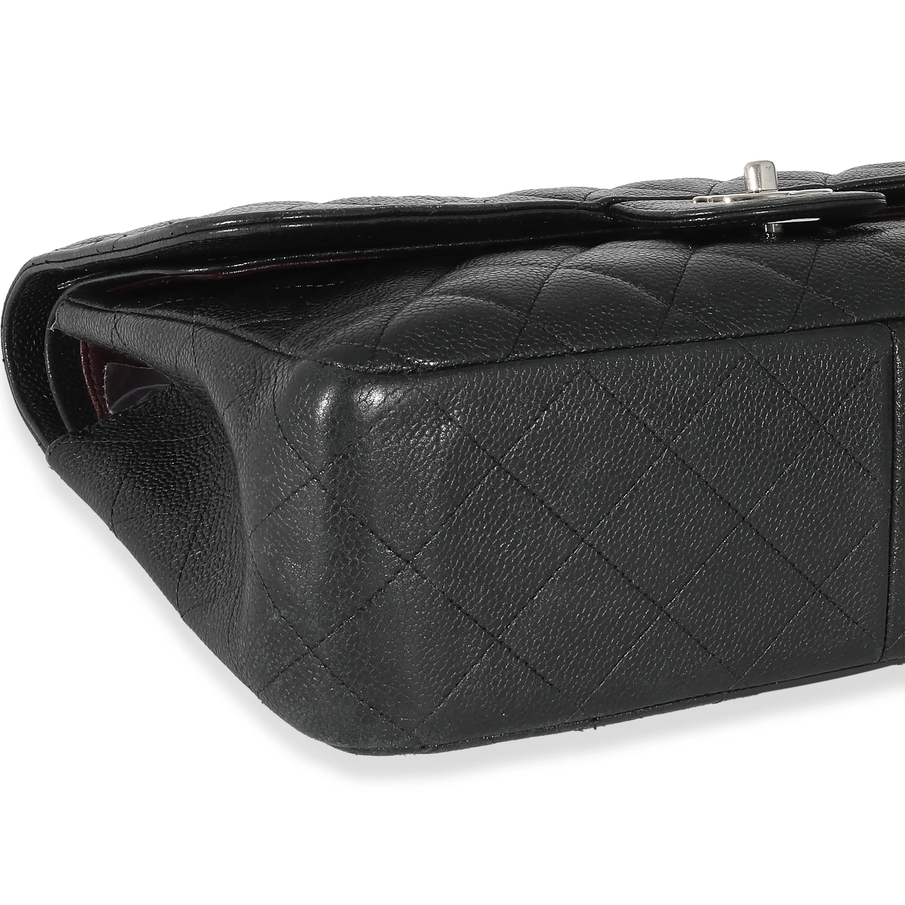 Chanel Black Caviar Jumbo Classic Double Flap Bag - Image 5