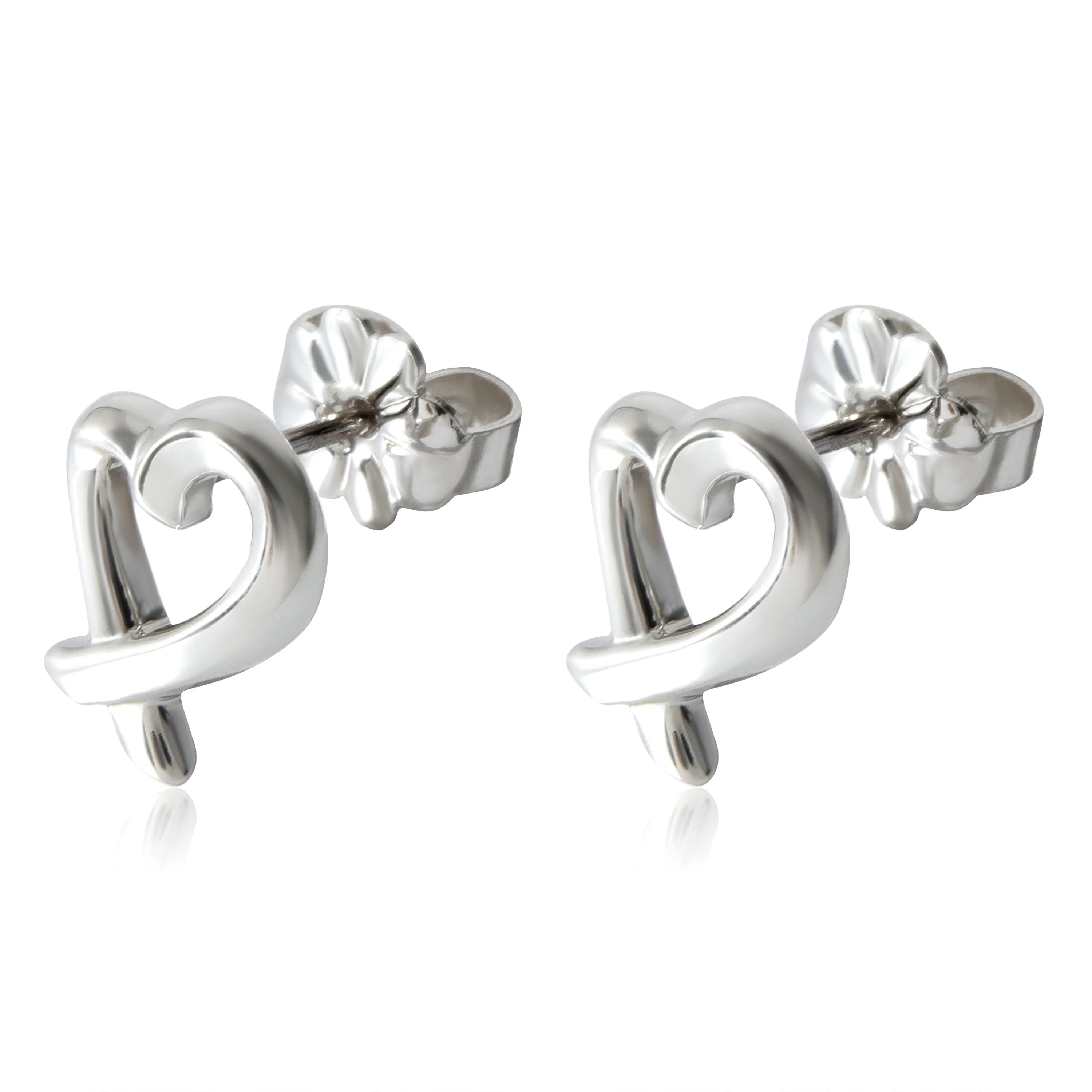 Tiffany & Co. Paloma Picasso Loving Hearts Earrings in Sterling Silver - Image 2