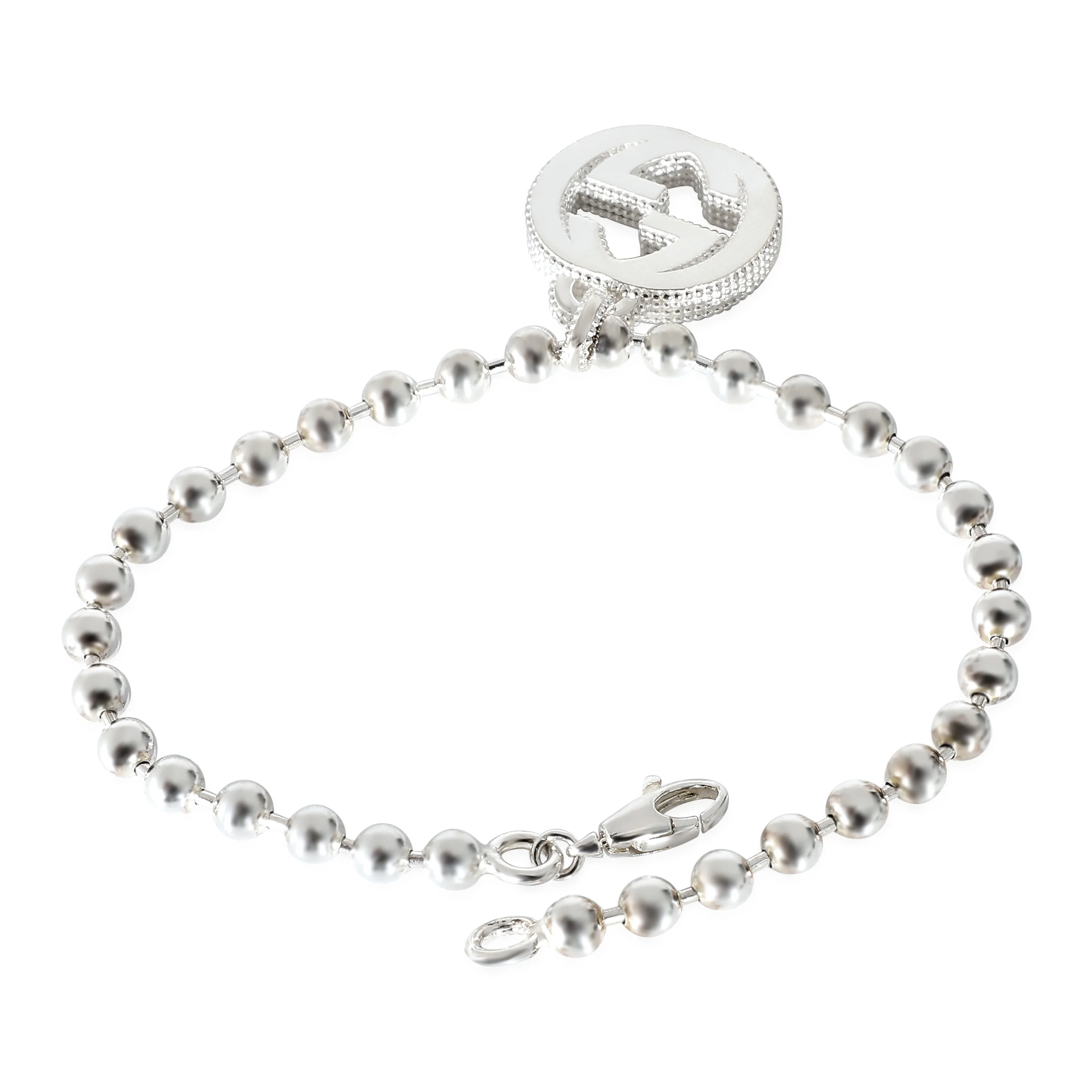 Gucci Interlocking G Ball Bead Bracelet in Sterling Silver - Image 3