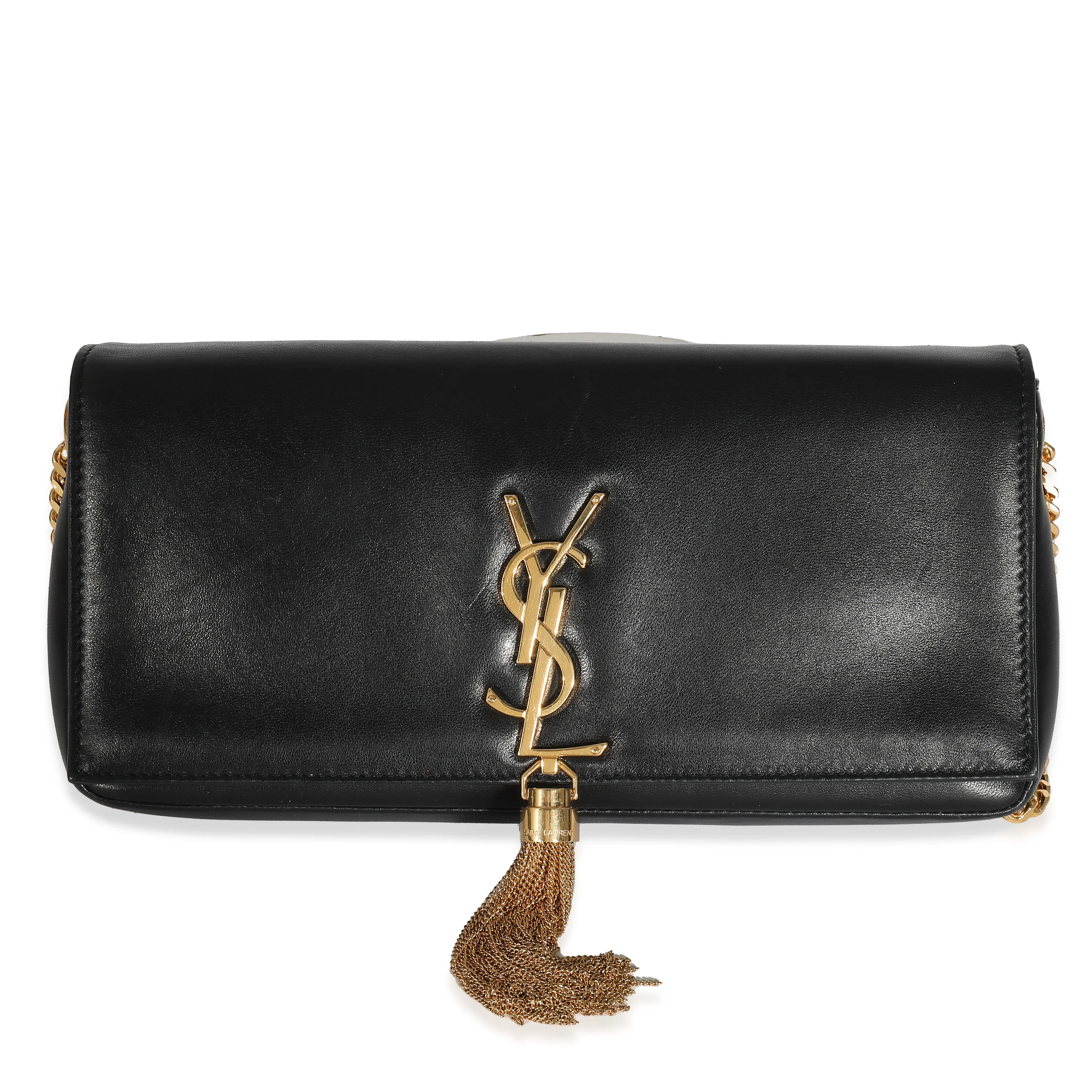 Saint Laurent Black Lambskin Kate 99 Tassel Bag