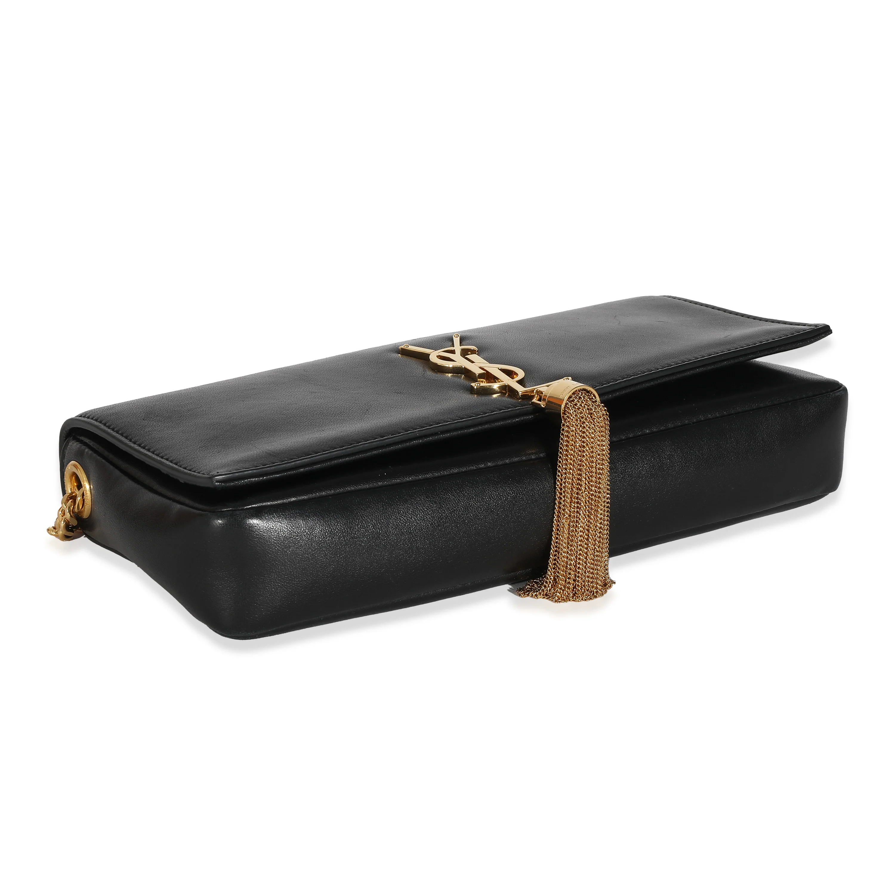 Saint Laurent Black Lambskin Kate 99 Tassel Bag - Image 6