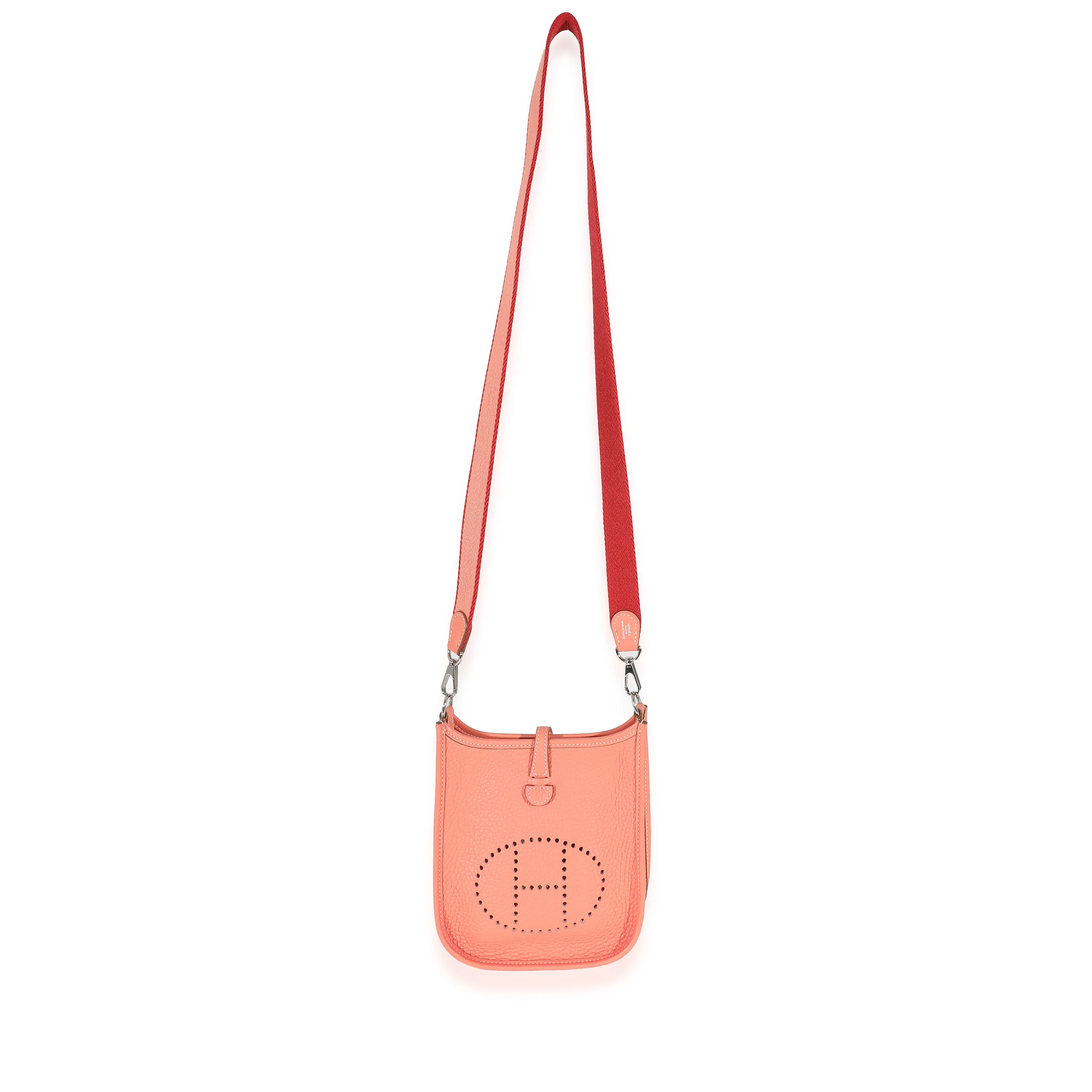 Hermès Clemence Flamingo Coral Mini Evelyne TPM 16 - Image 4