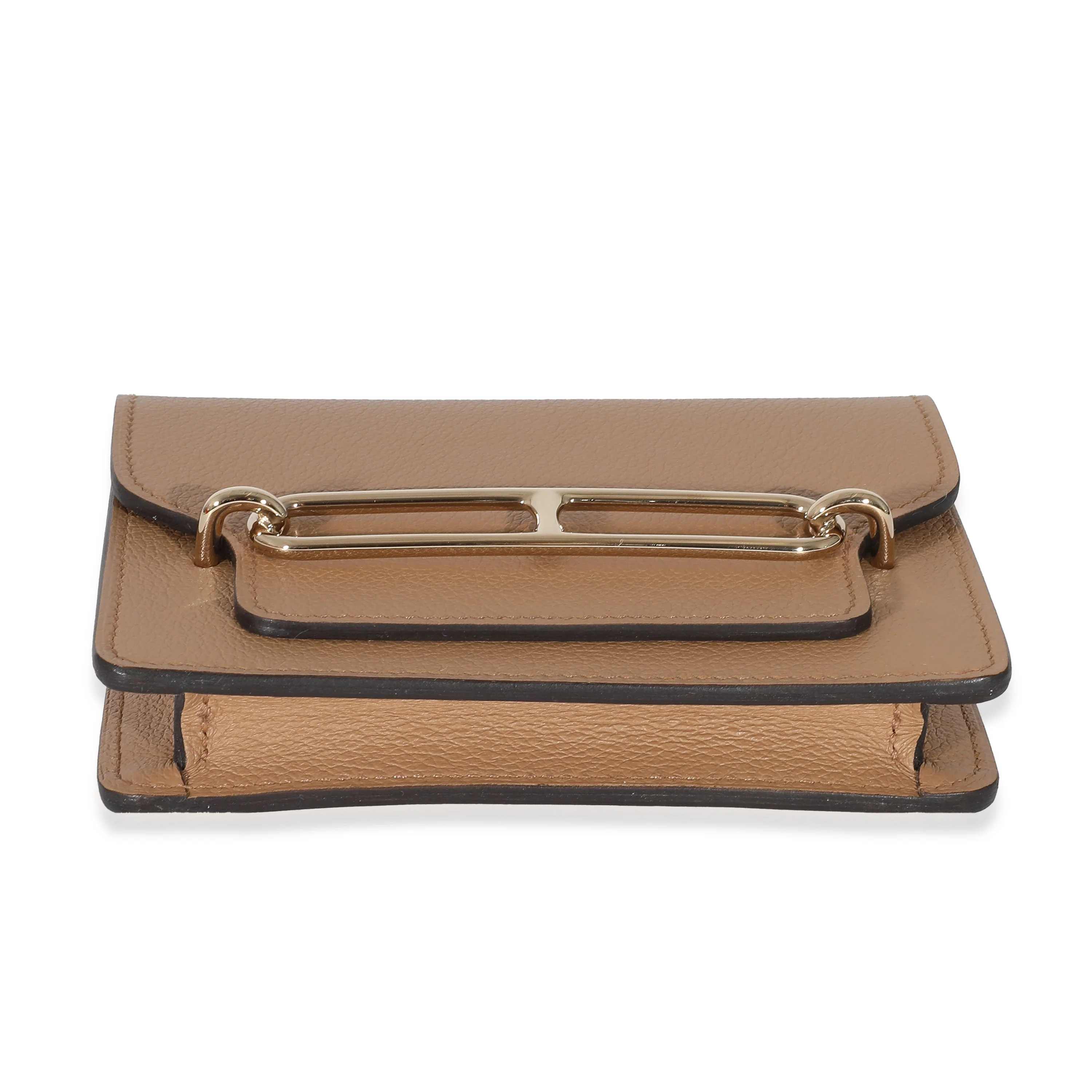 Hermès Chain Lime Evercolor Roulis Slim Wallet PBHW - Image 5