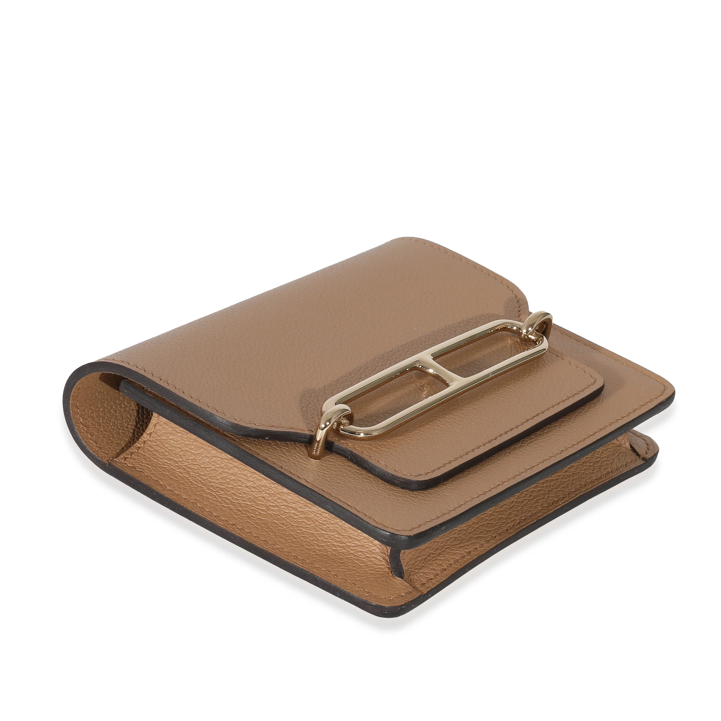 Hermès Chain Lime Evercolor Roulis Slim Wallet PBHW - Image 6