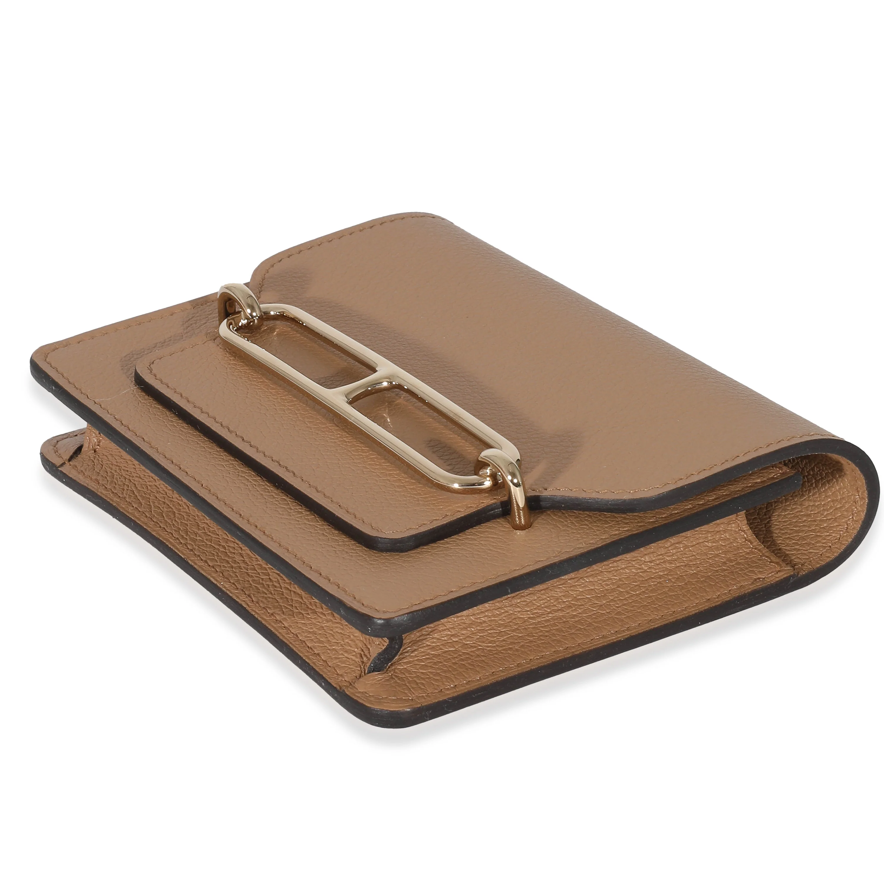 Hermès Chain Lime Evercolor Roulis Slim Wallet PBHW - Image 7