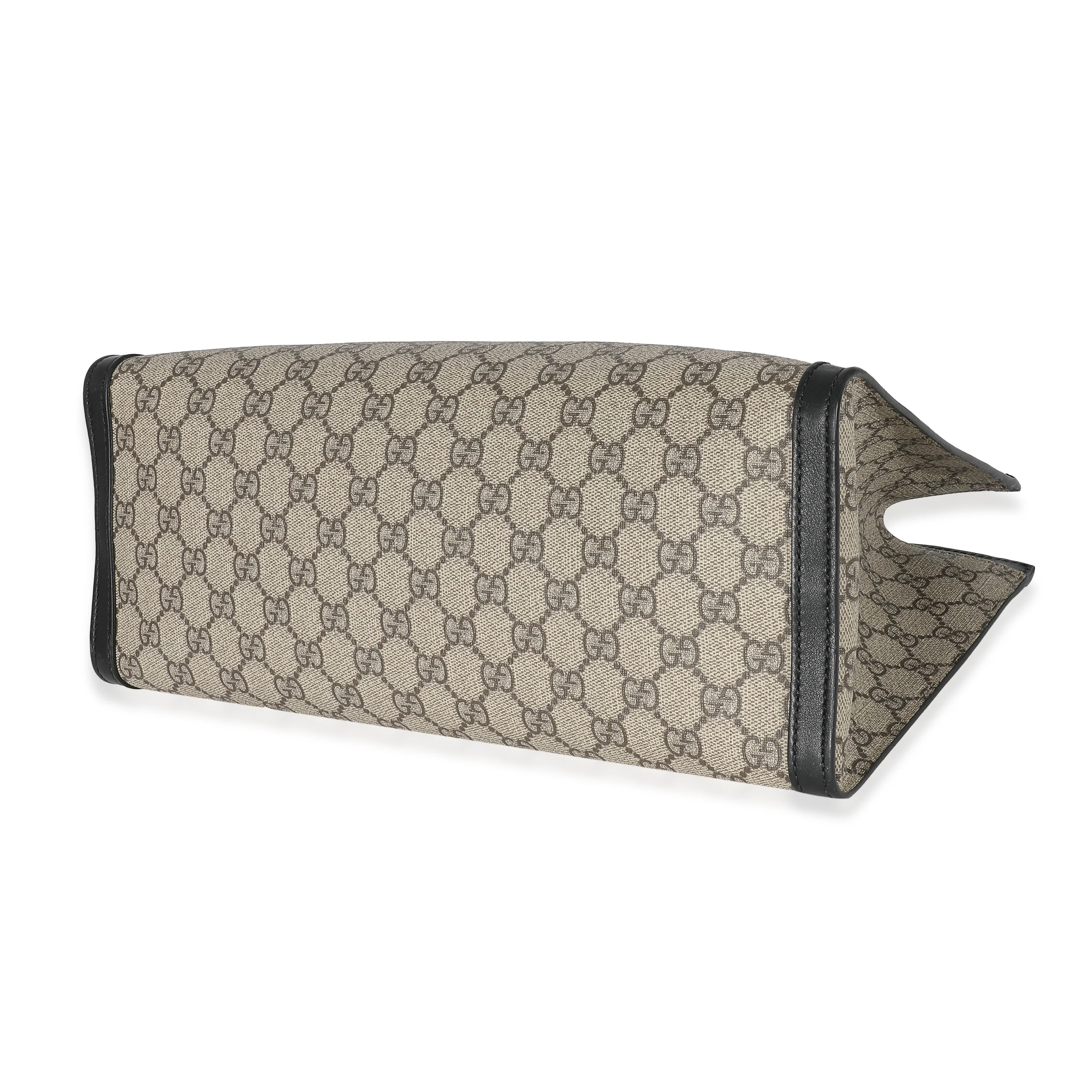 Gucci Beige GG Supreme Medium Padlock Tote - Image 6