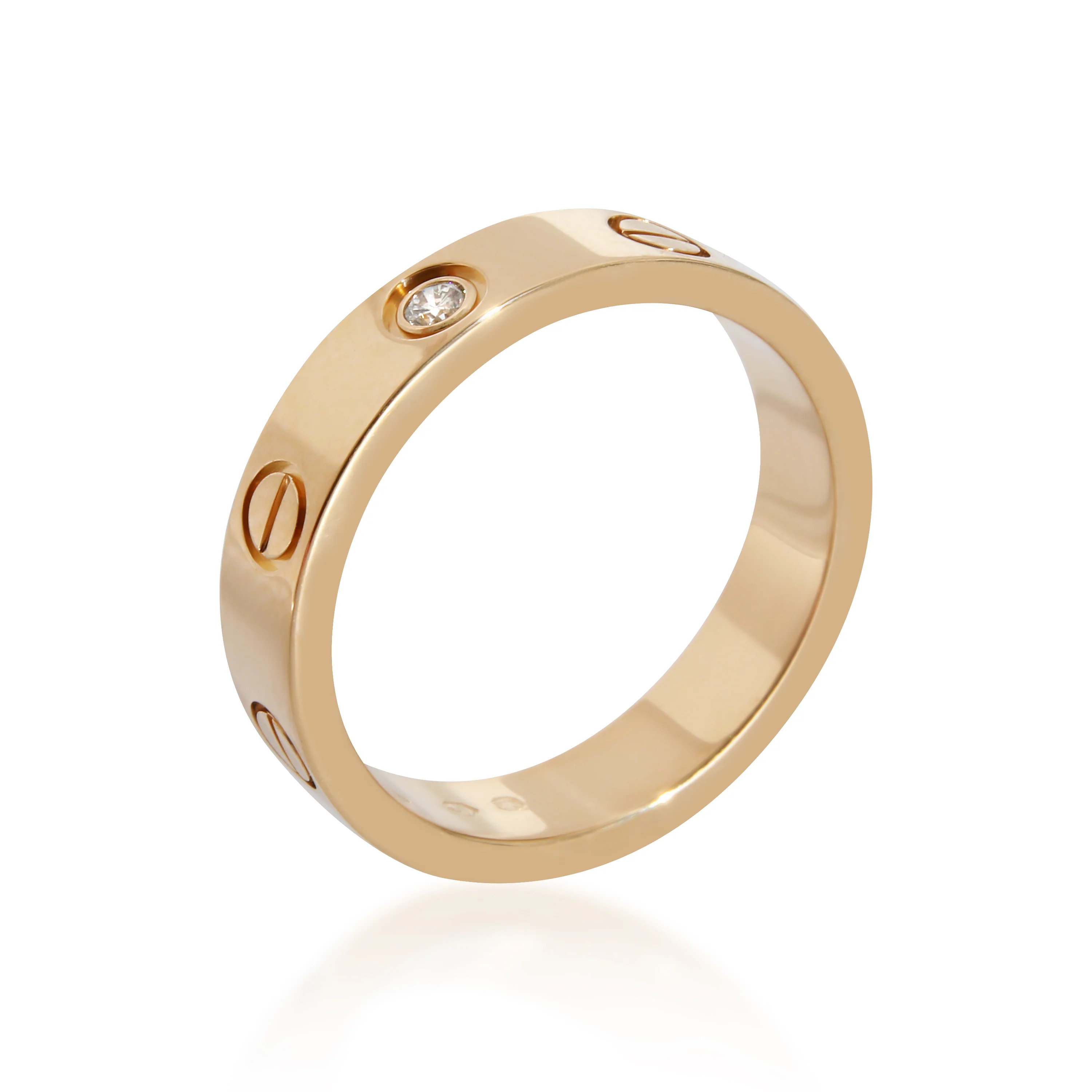 Cartier Love Diamond Wedding Band With 1 Diamond in 18K Yellow Gold 0.02 CTW - Image 5