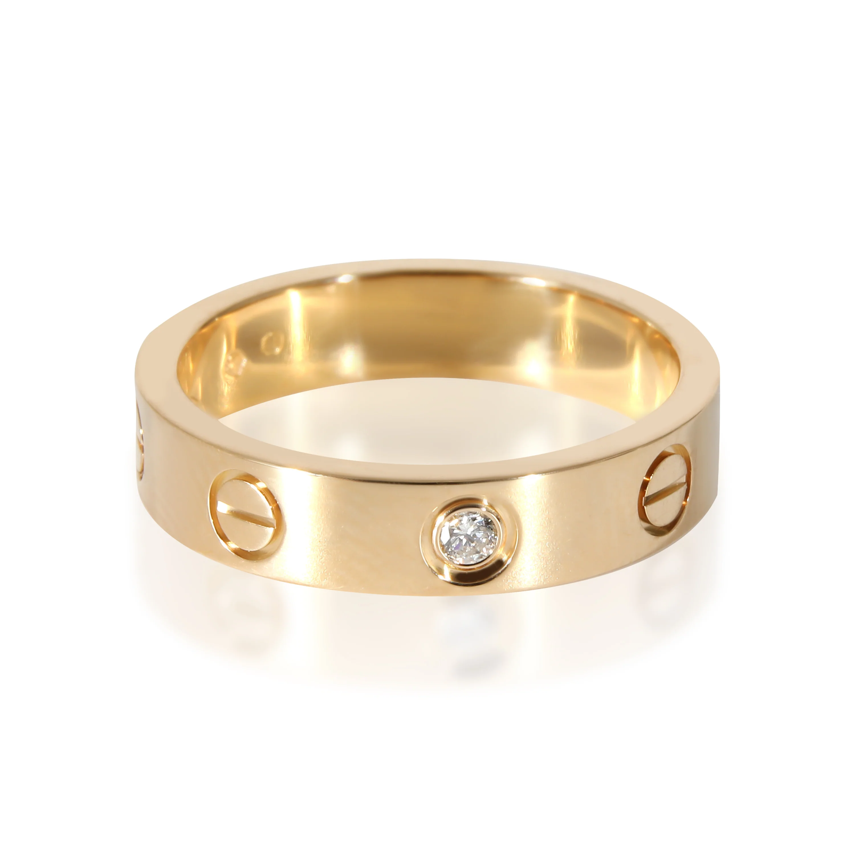 Cartier Love Diamond Wedding Band With 1 Diamond in 18K Yellow Gold 0.02 CTW - Image 6