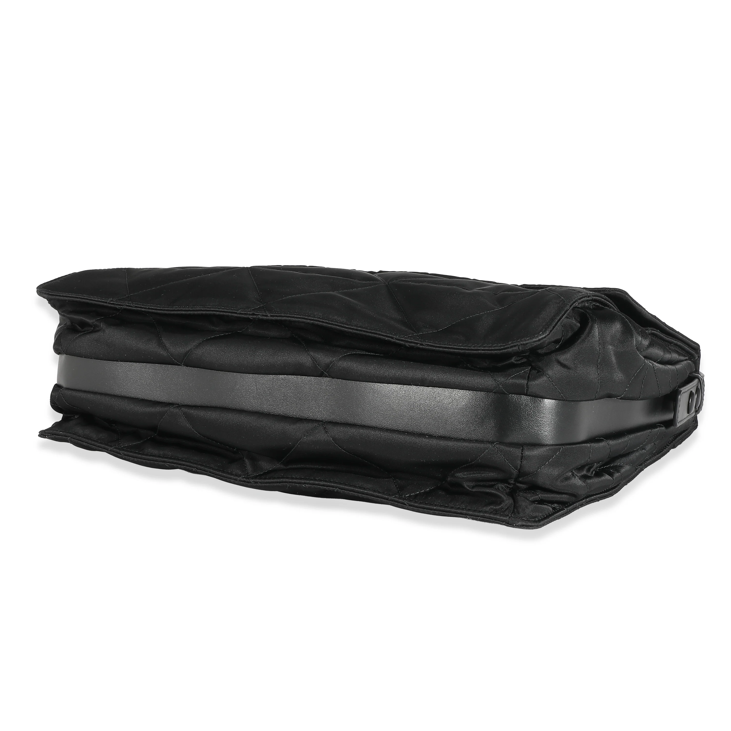 Prada Black Re-Nylon Logo Plaque Messenger - Image 7
