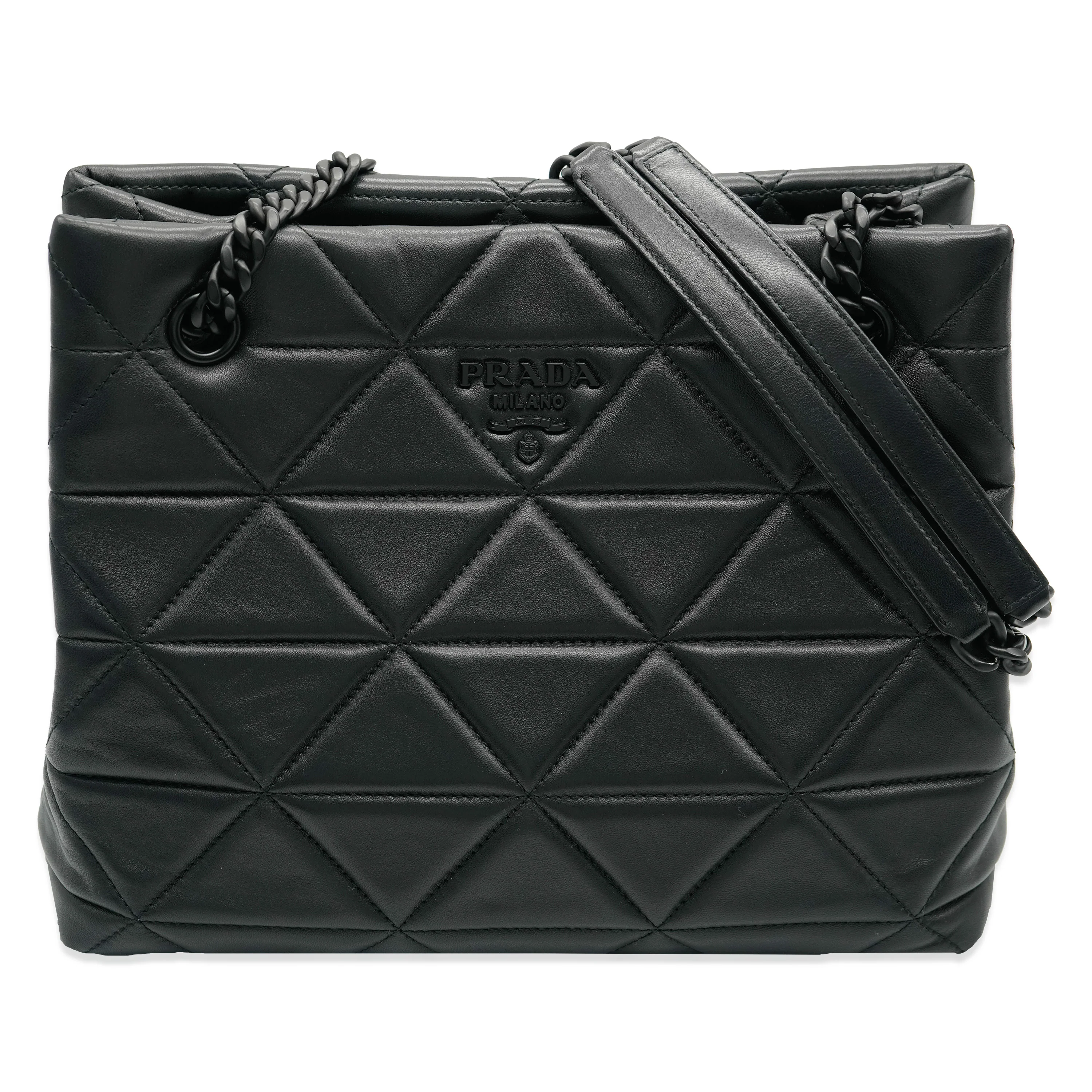 Prada Black Nappa Leather Spectrum Tote