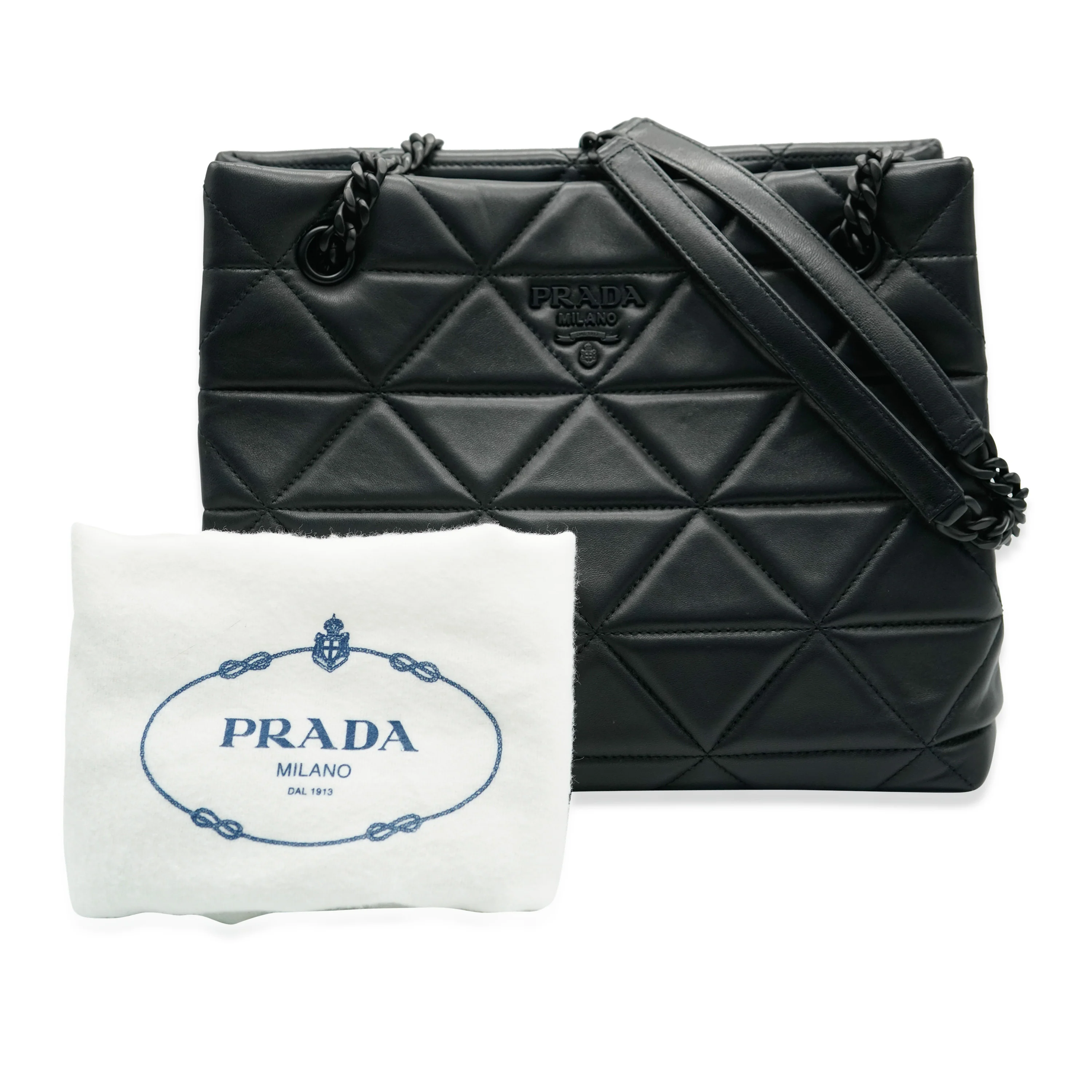 Prada Black Nappa Leather Spectrum Tote - Image 4