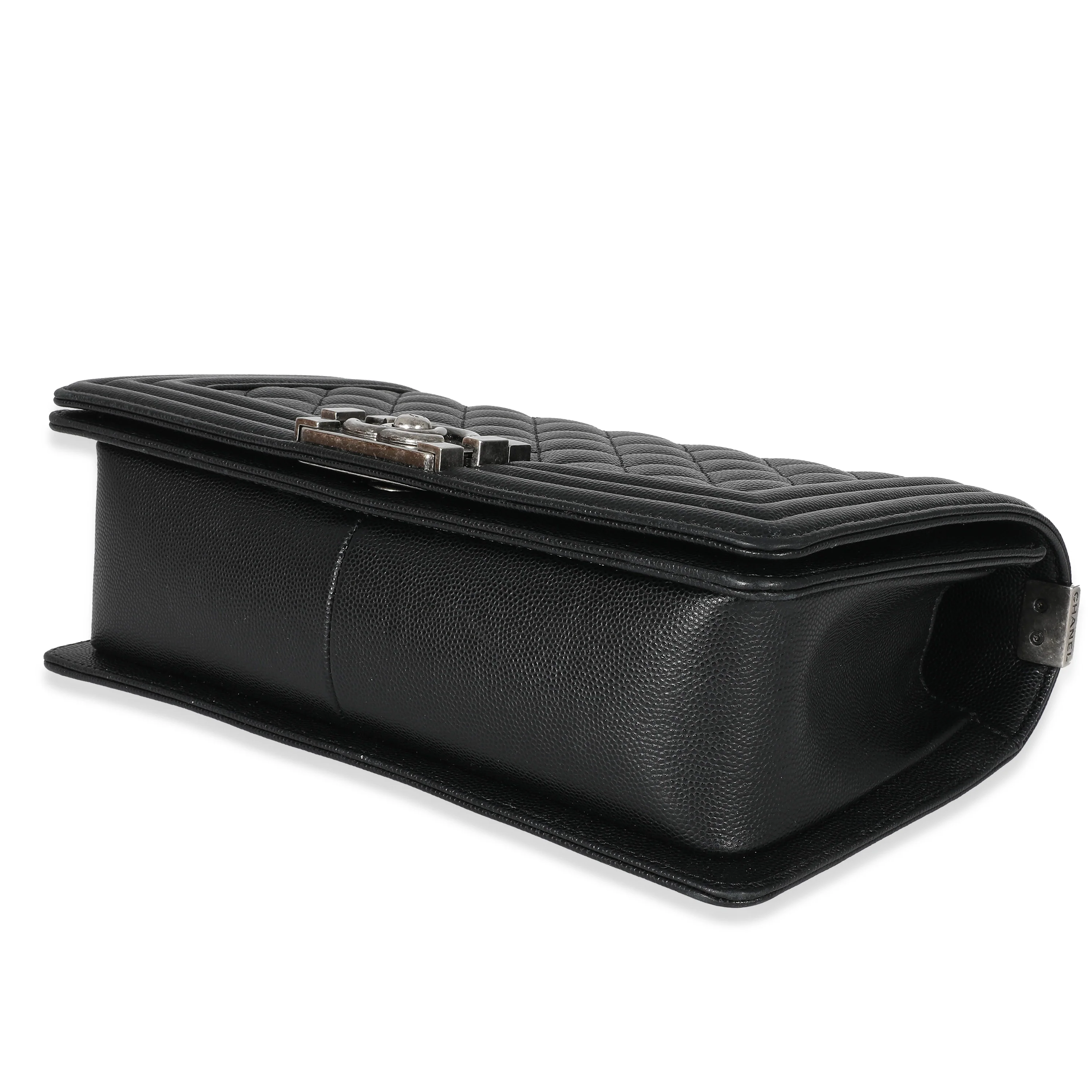 Chanel Black Caviar Medium Boy Bag - Image 5