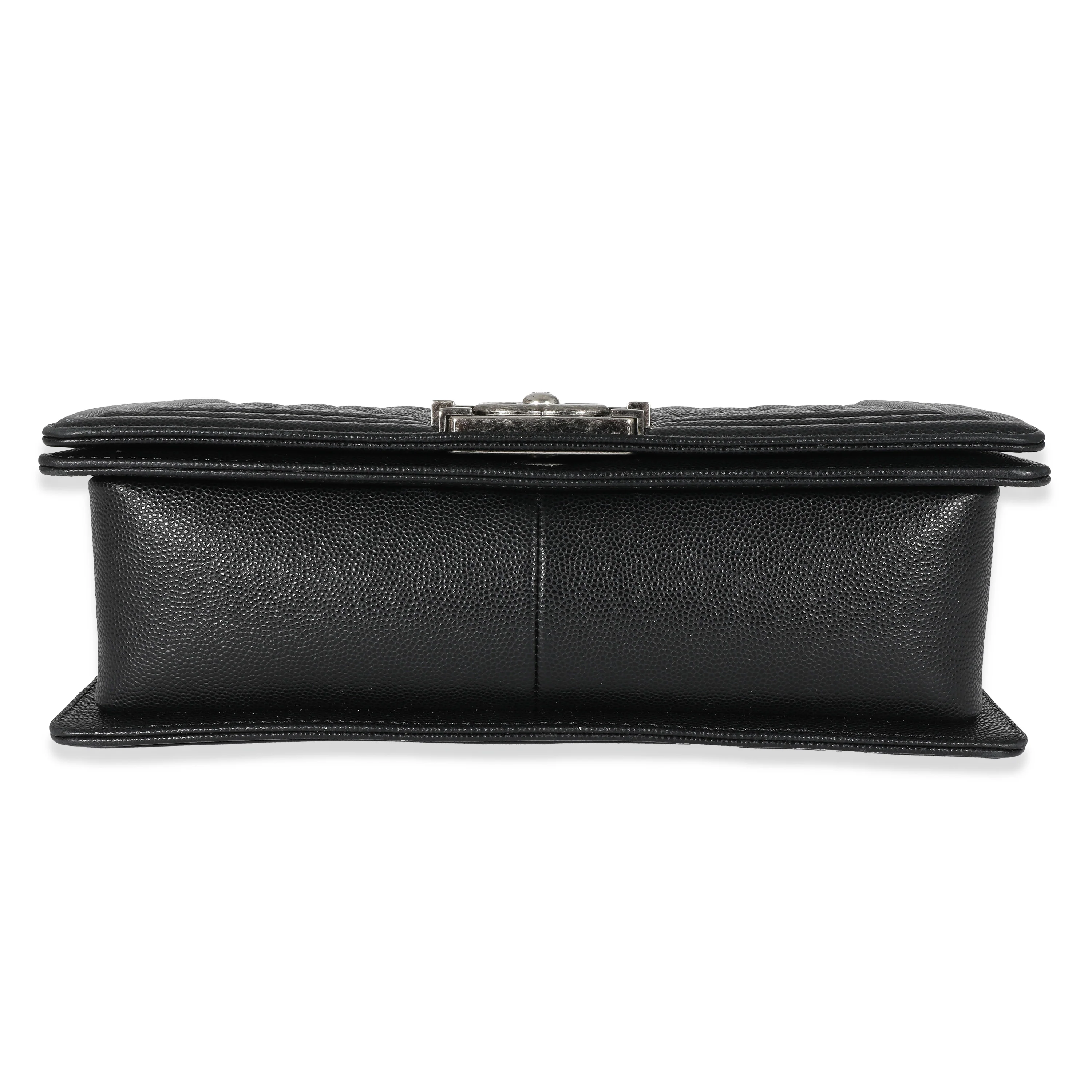 Chanel Black Caviar Medium Boy Bag - Image 6