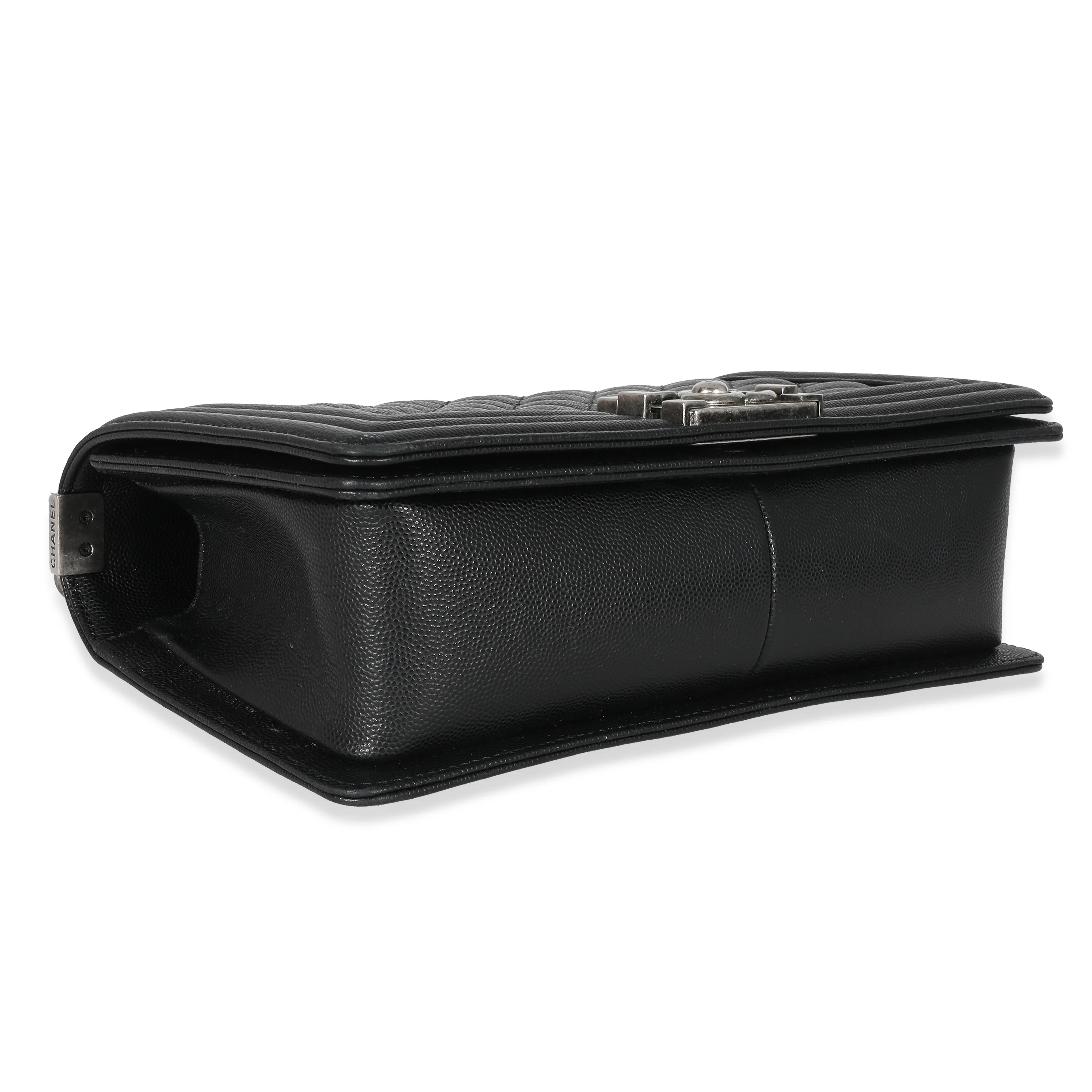 Chanel Black Caviar Medium Boy Bag - Image 7