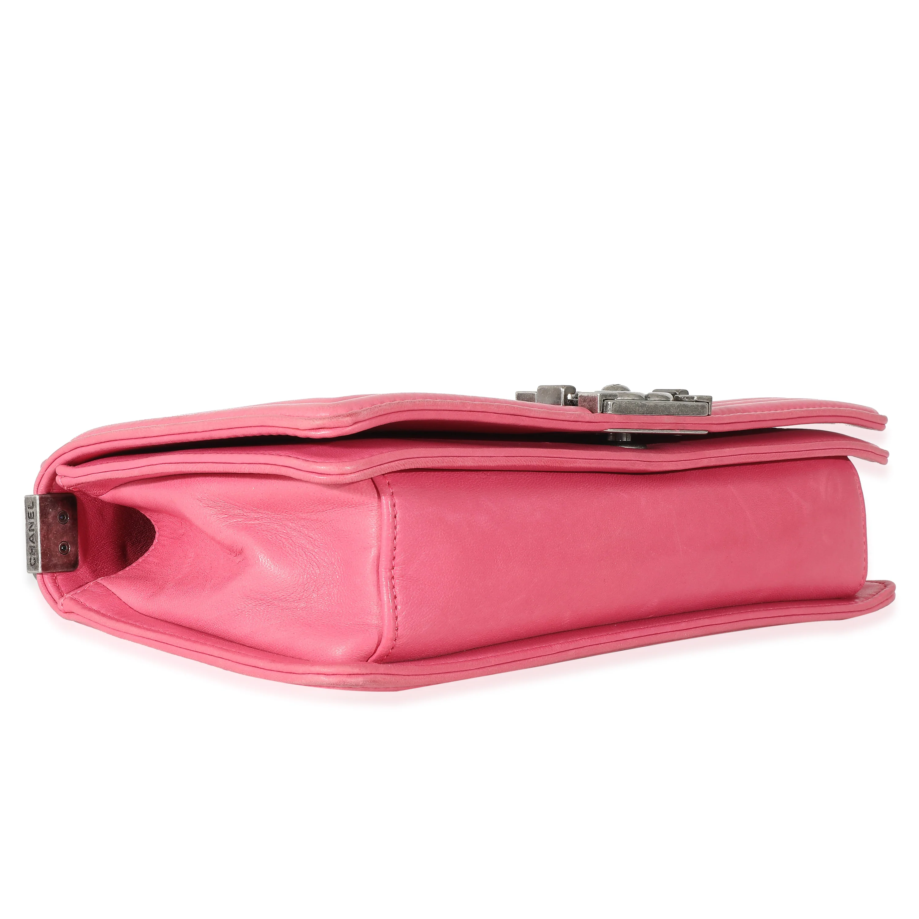 Chanel Pink Lambskin Galuchat Stingray Medium Boy Bag - Image 7