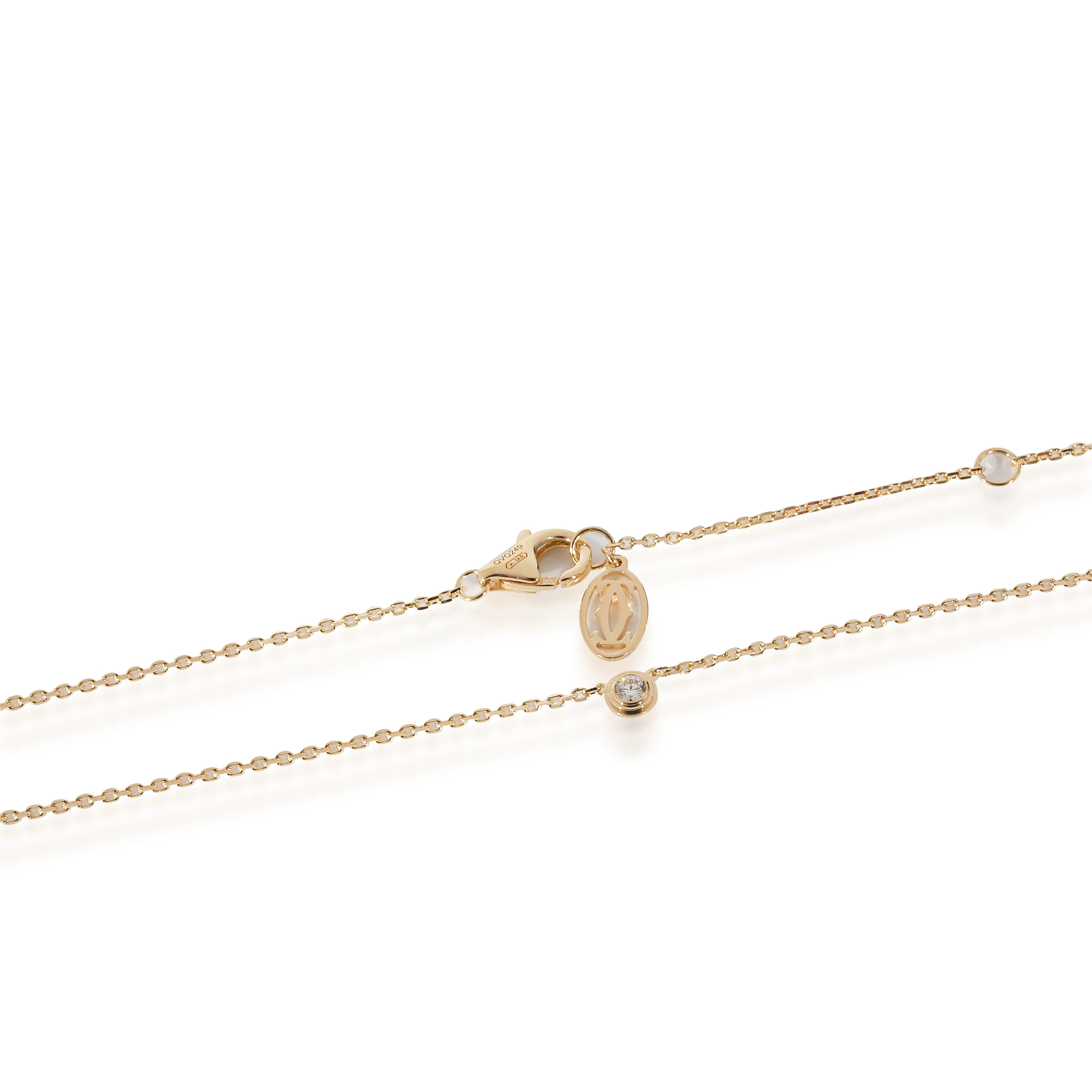 Cartier DAmour Diamond Necklace in 18k Yellow Gold 0.04 CTW XS Size - Image 2