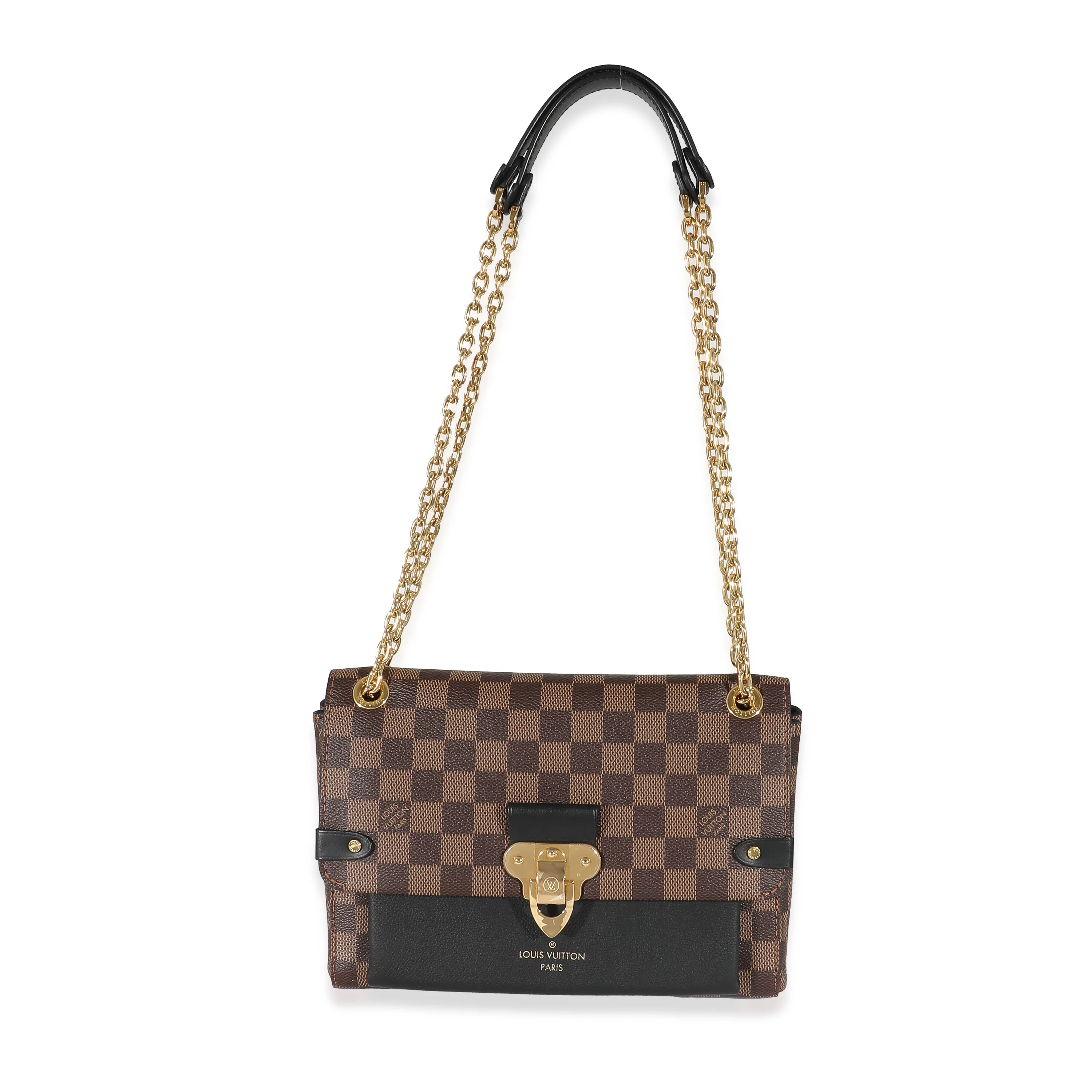 Louis Vuitton Black Taurillon Damier Ebene Canvas Vavin PM - Image 3