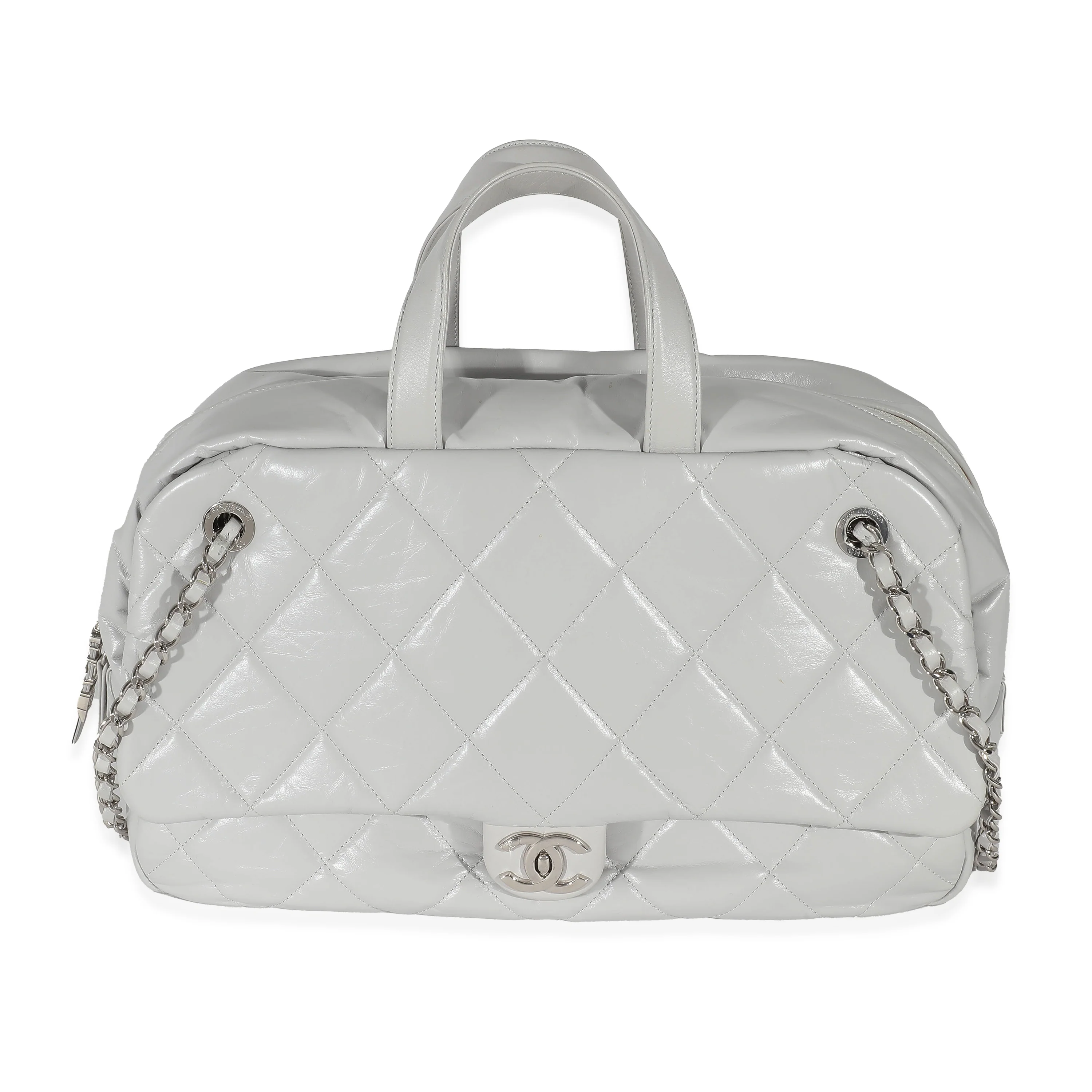 Grey Calfskin Express Bowling Bag