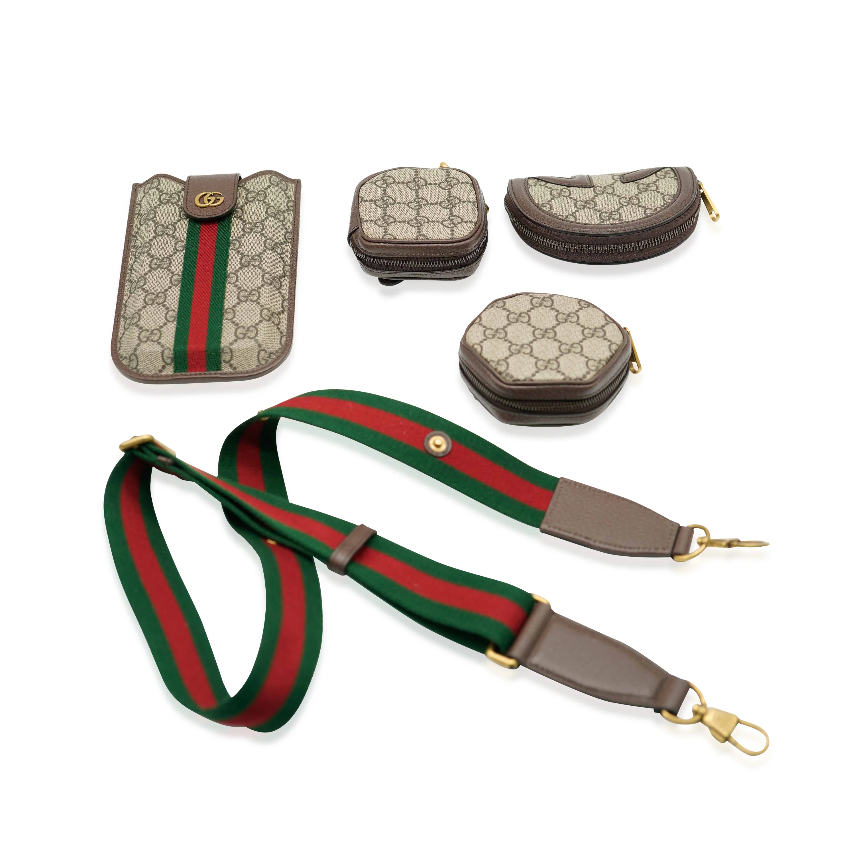 Gucci Beige GG Supreme Web Utility Belt Mini Bags - Image 6
