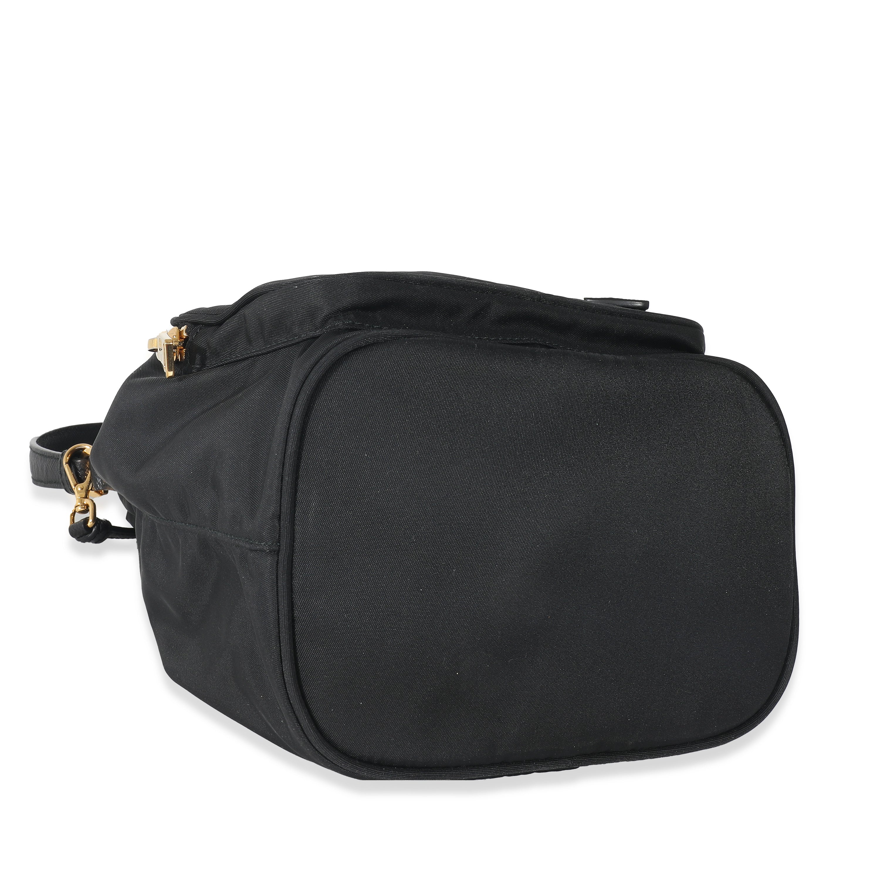 Prada Black Re-Nylon Duet Bucket Bag - Image 3
