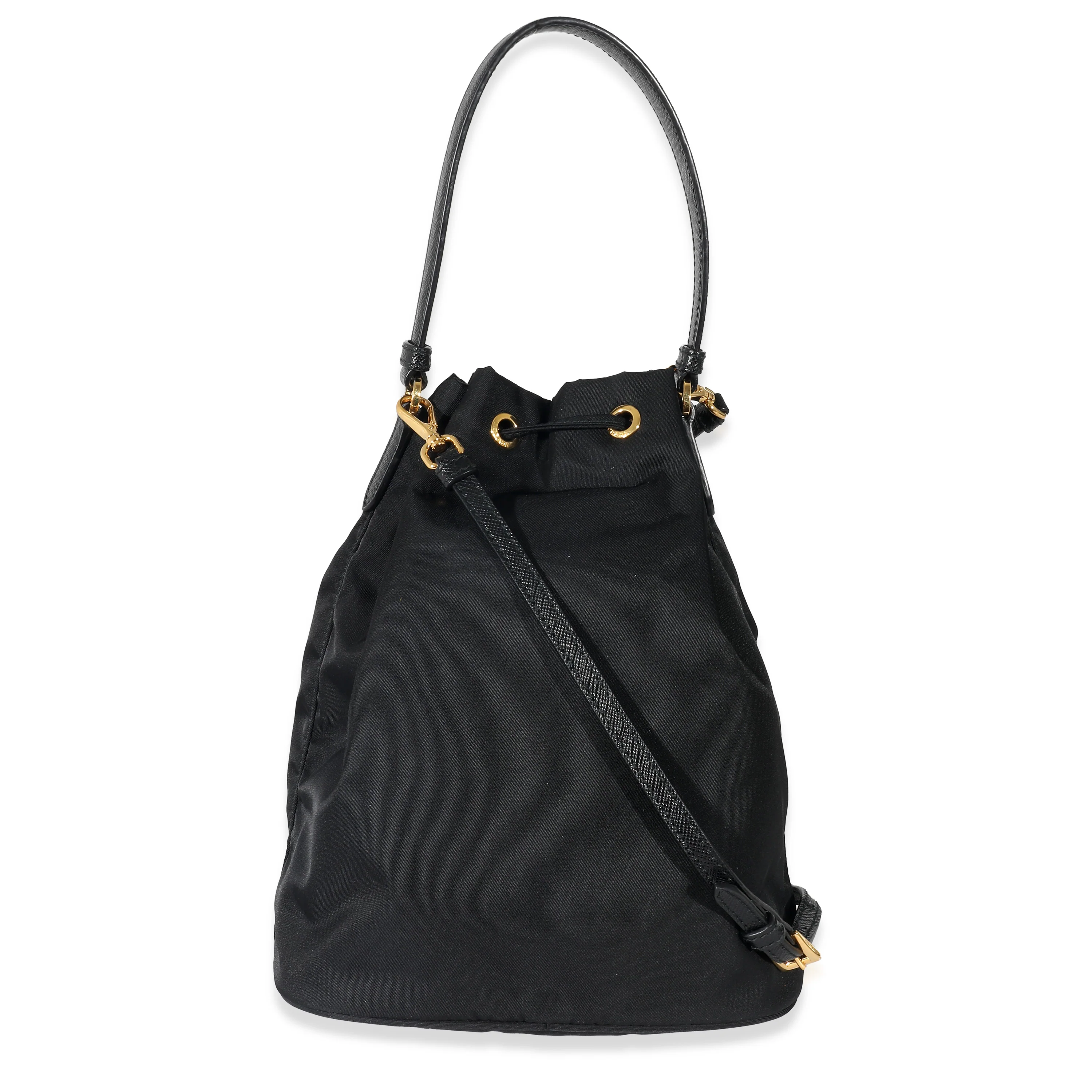 Prada Black Re-Nylon Duet Bucket Bag - Image 5