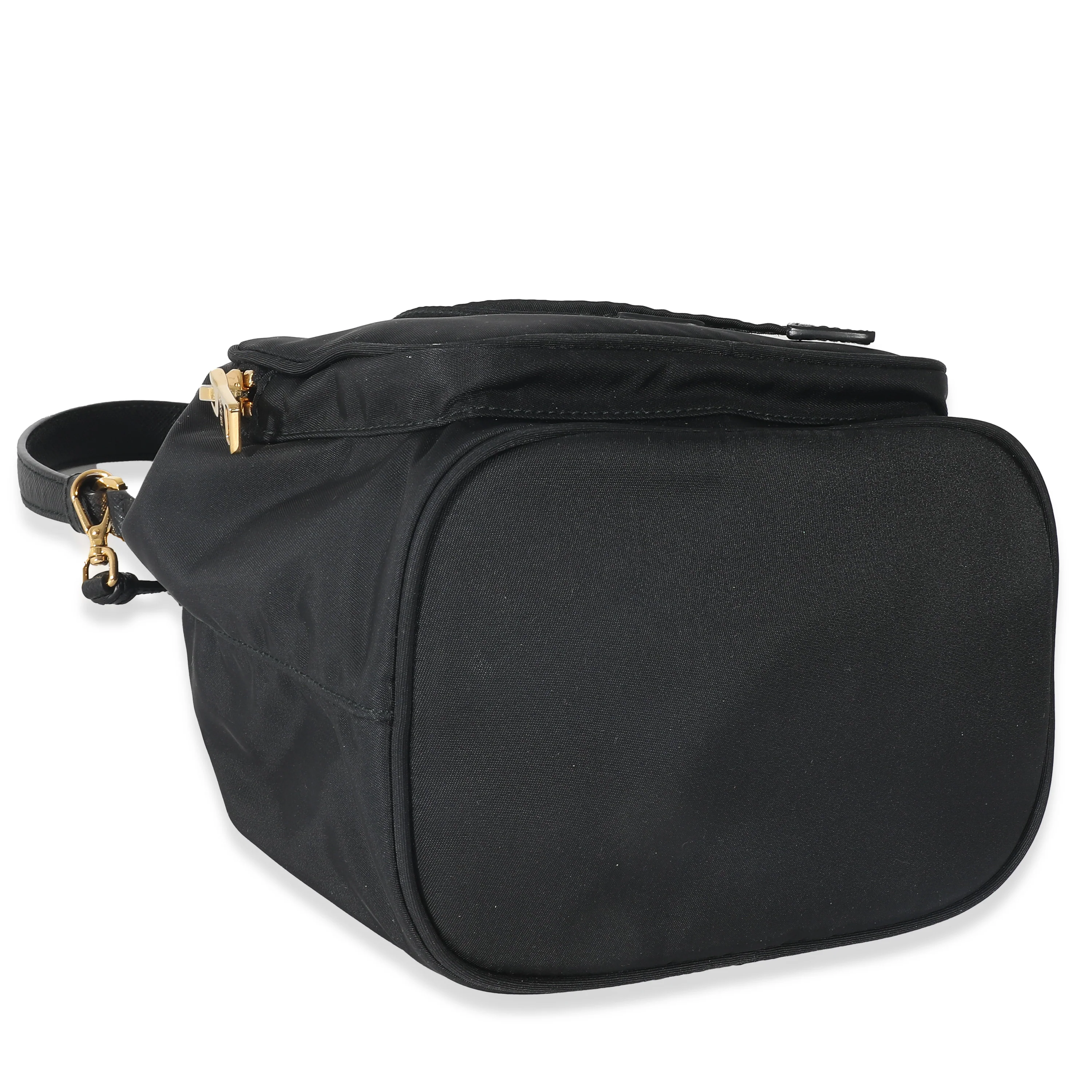 Prada Black Re-Nylon Duet Bucket Bag - Image 7