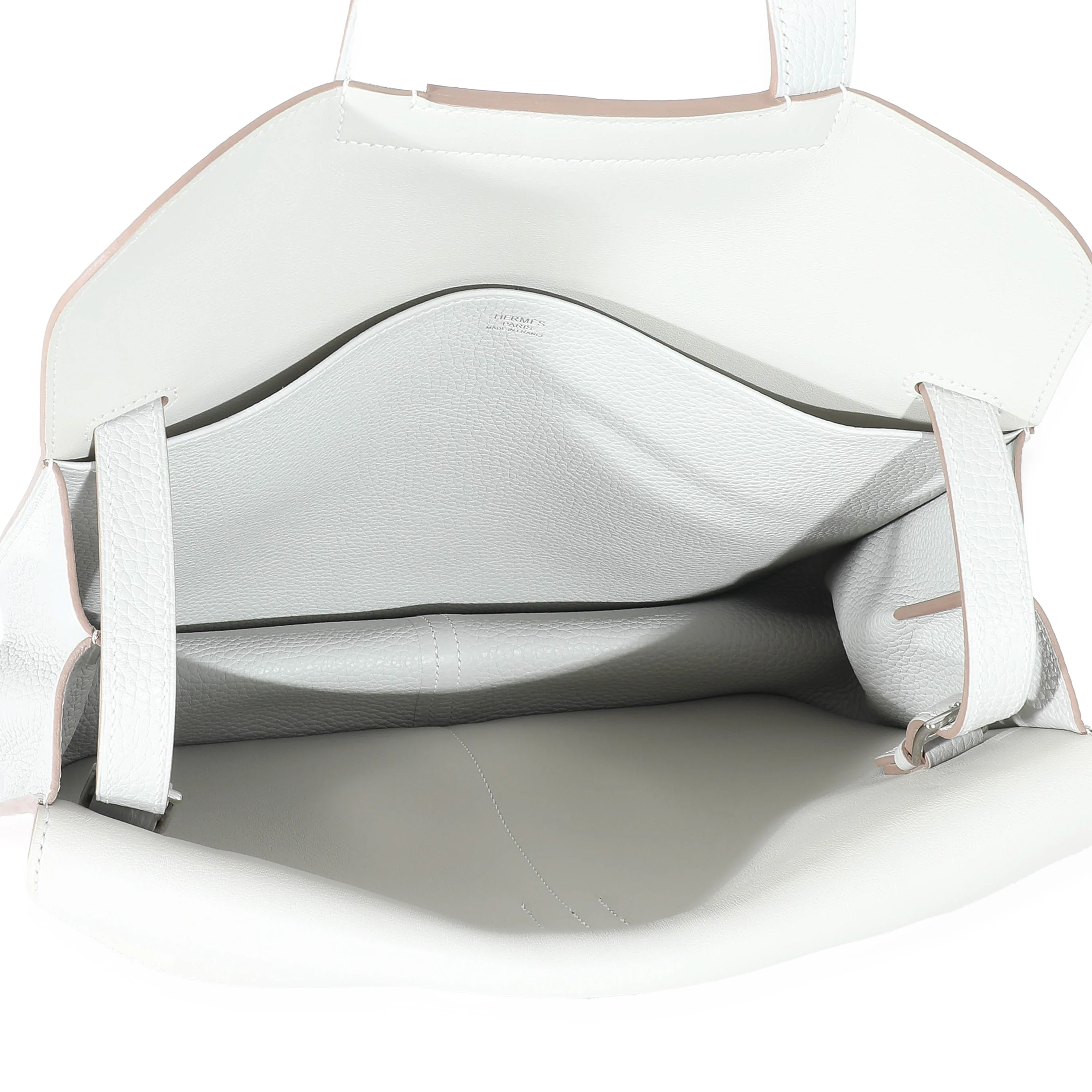 Hermès Taurillon Clemence Gris Perle Halzan 31 PHW - Image 8