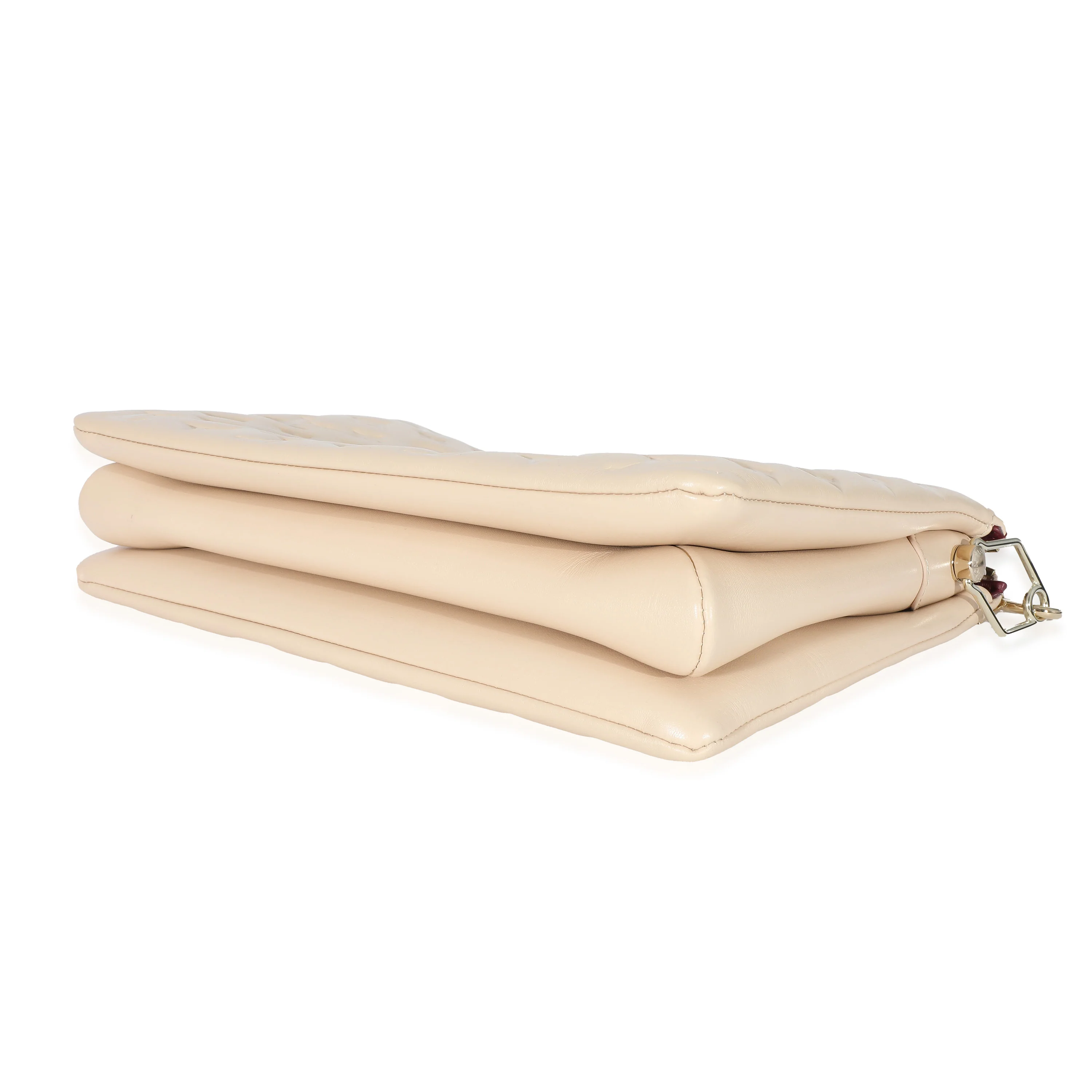Cream Monogram Puffy Lambskin Coussin MM - Image 7
