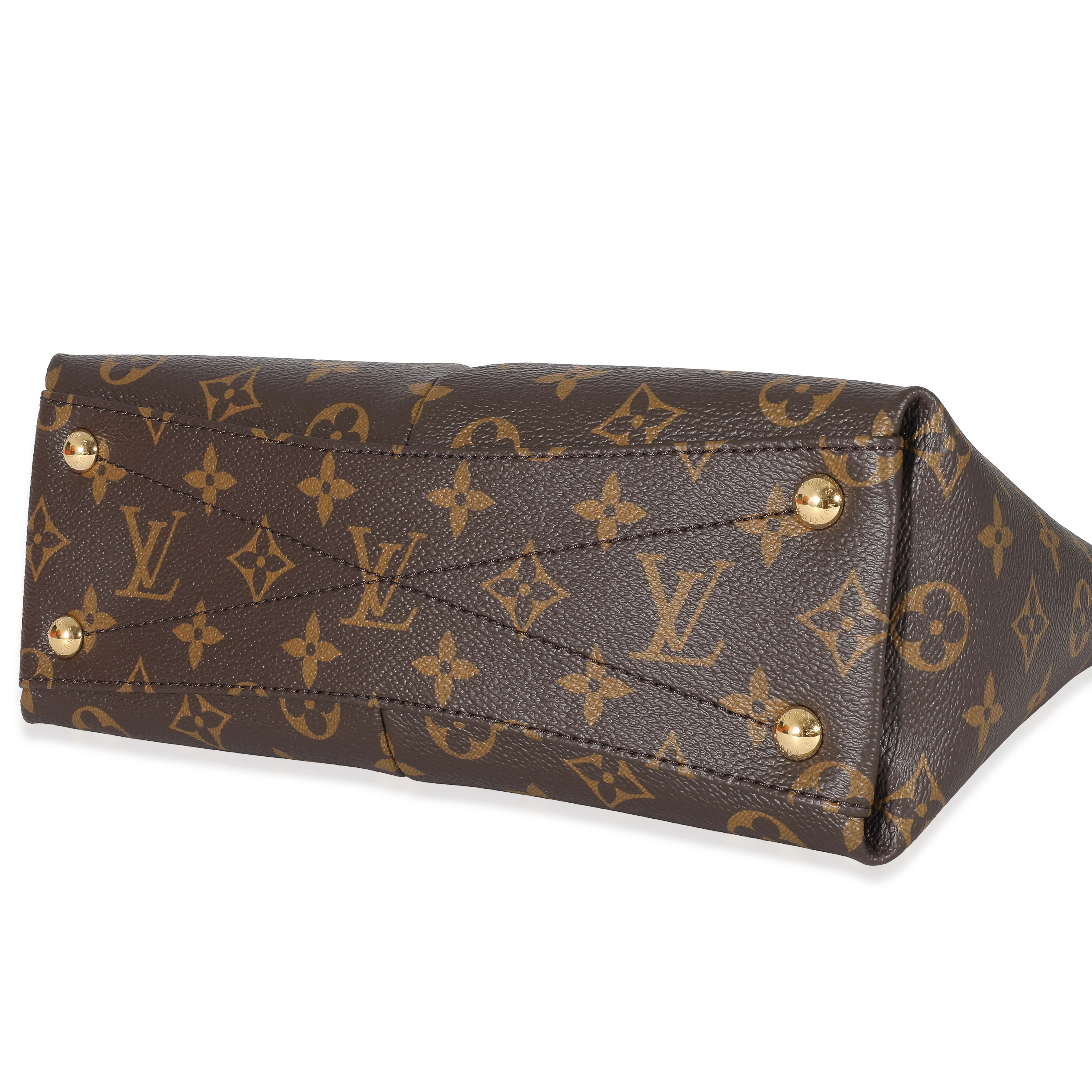 Louis Vuitton Black Leather Monogram Canvas V Tote BB - Image 6