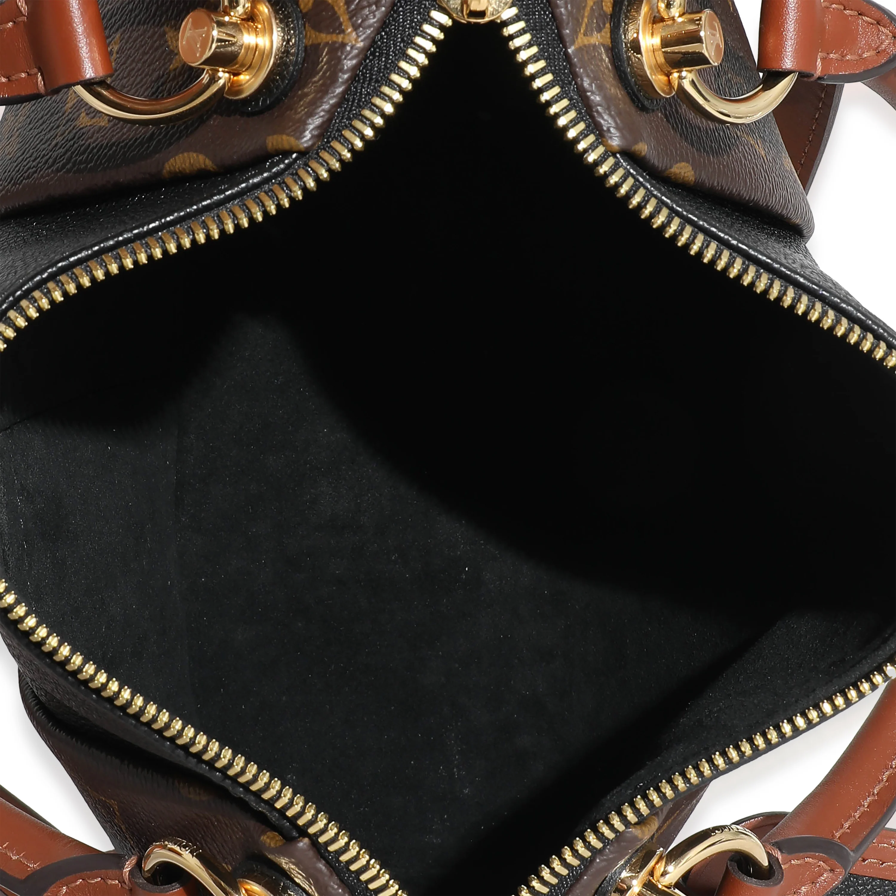 Louis Vuitton Black Leather Monogram Canvas V Tote BB - Image 8