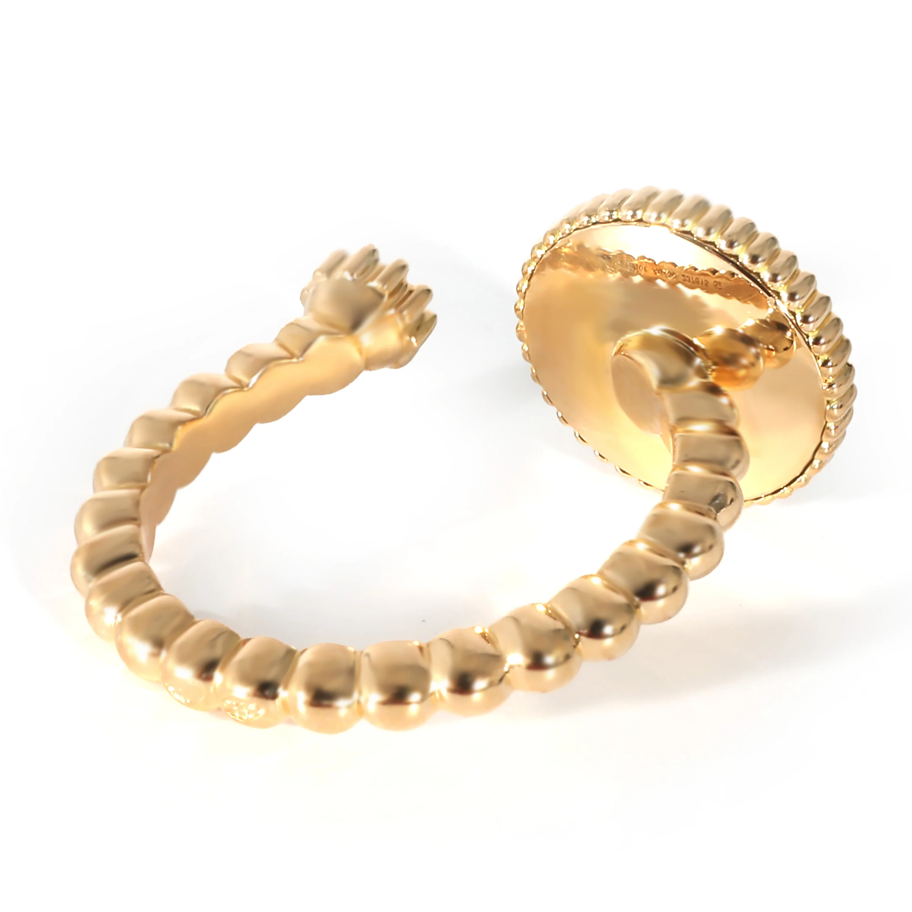 Dior Rose Céleste Mother-of-pearl & Diamond Open Ring 18K Yellow Gold 0.06 CTW - Image 4