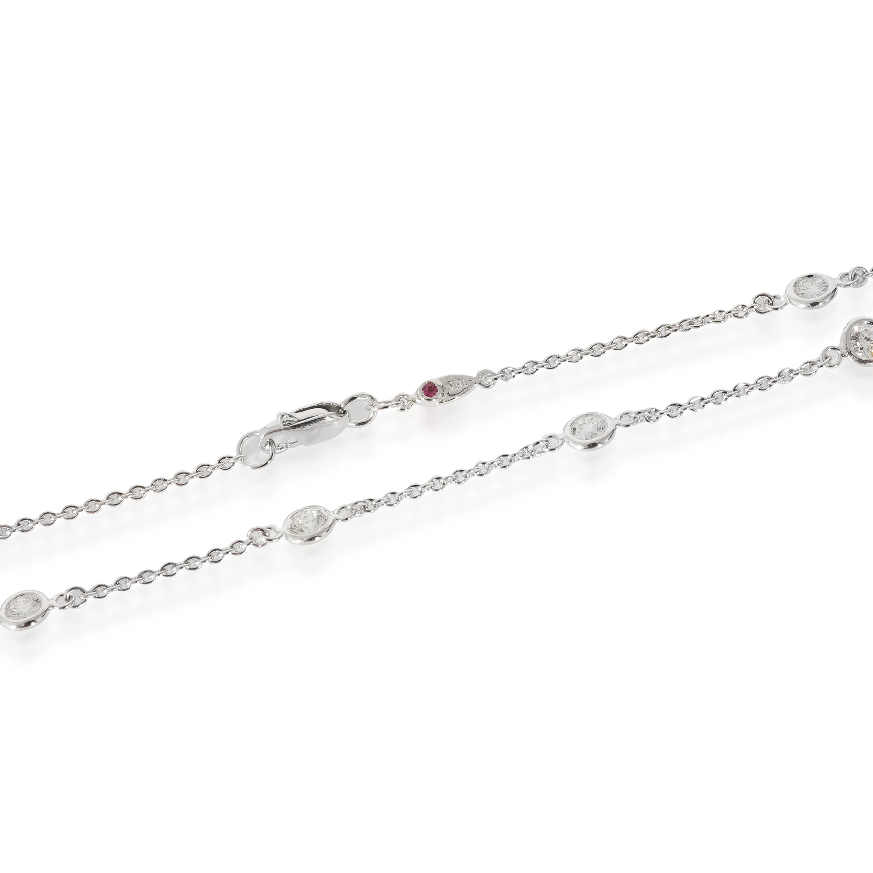 Roberto Coin Diamond By The Inch 30 Stations Necklace in 18k White Gold 3 CTW - Image 2