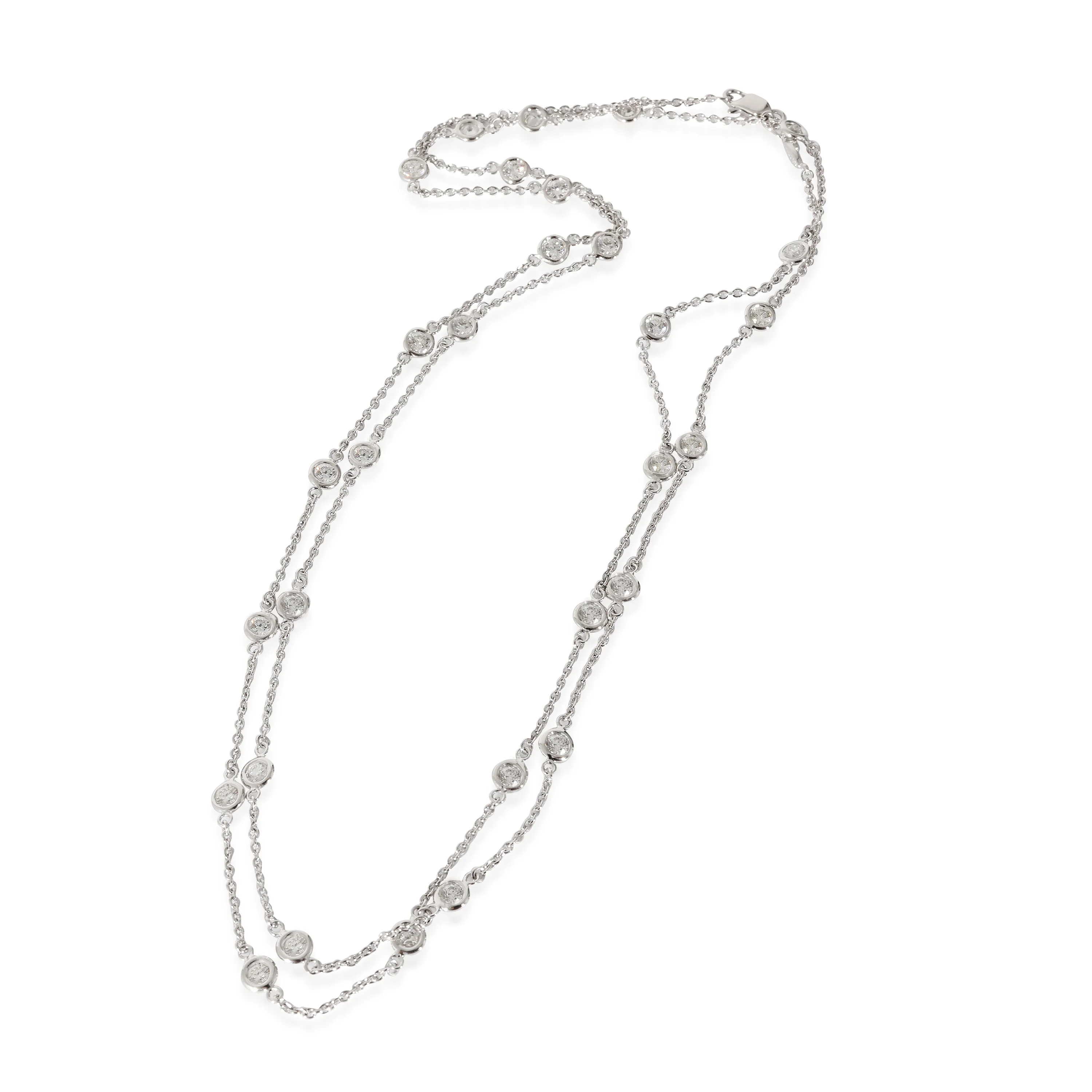 Roberto Coin Diamond By The Inch 30 Stations Necklace in 18k White Gold 3 CTW - Image 3