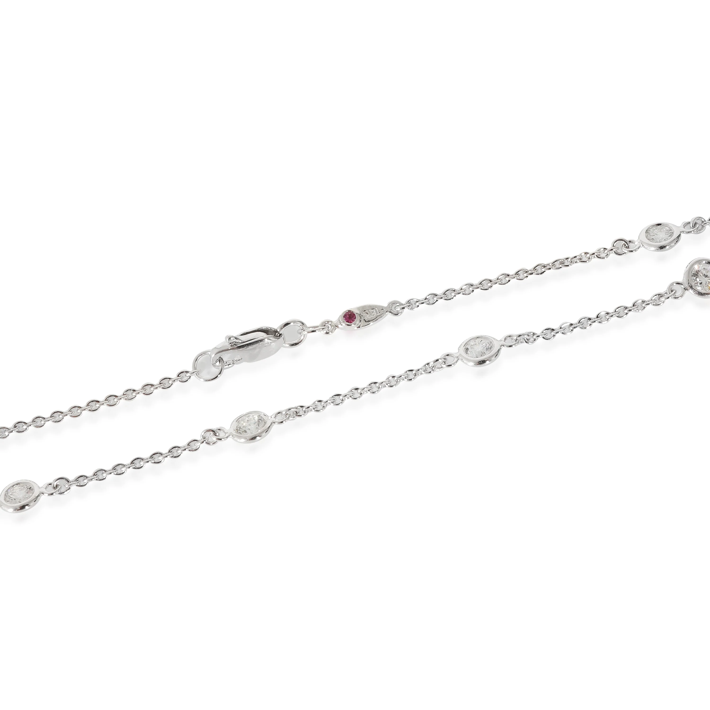 Roberto Coin Diamond By The Inch 30 Stations Necklace in 18k White Gold 3 CTW - Image 4