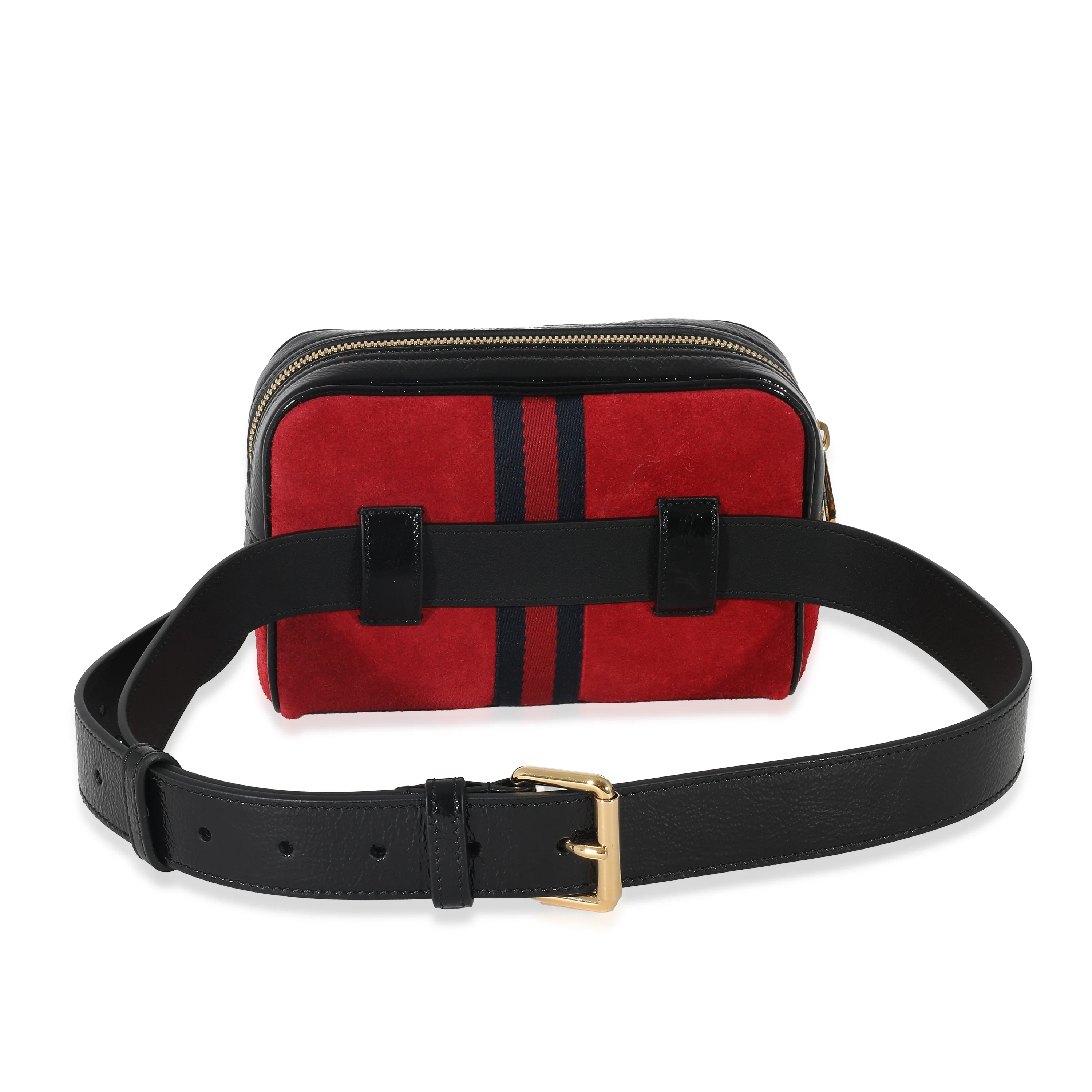 Gucci Red Suede Small Ophidia Belt Bag 85 - Image 3