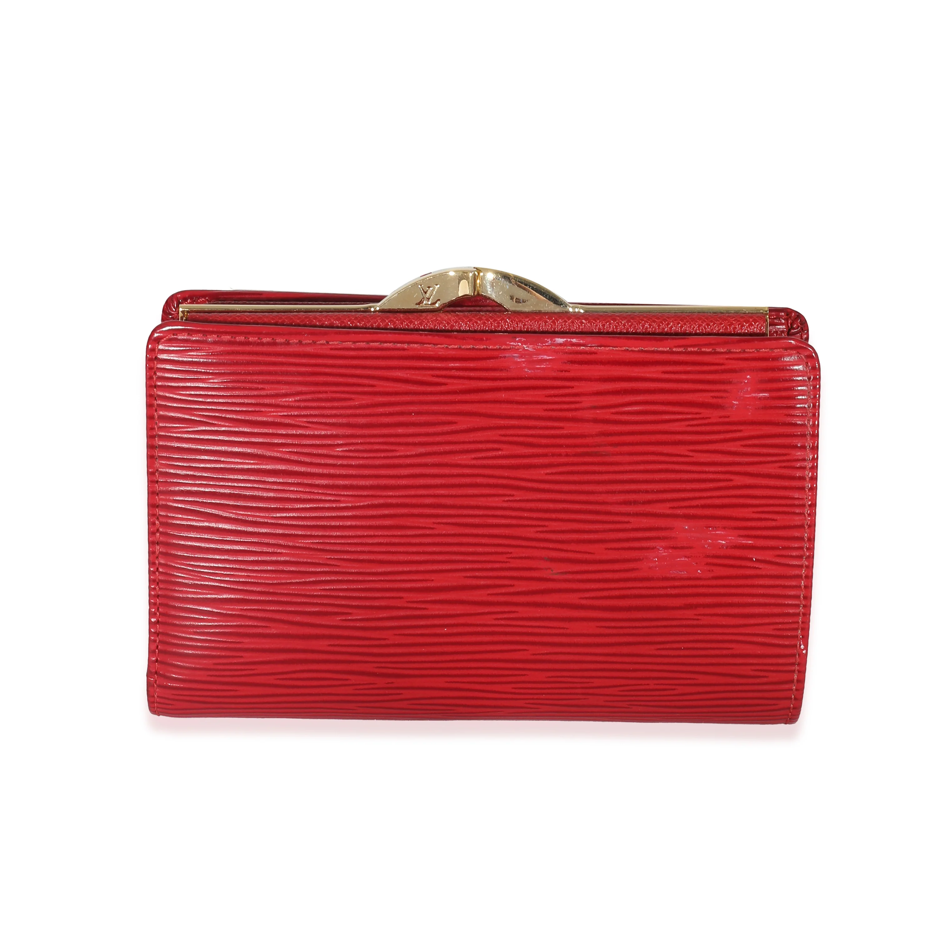 Louis Vuitton Castillan Red Epi Leather French Purse - Image 3