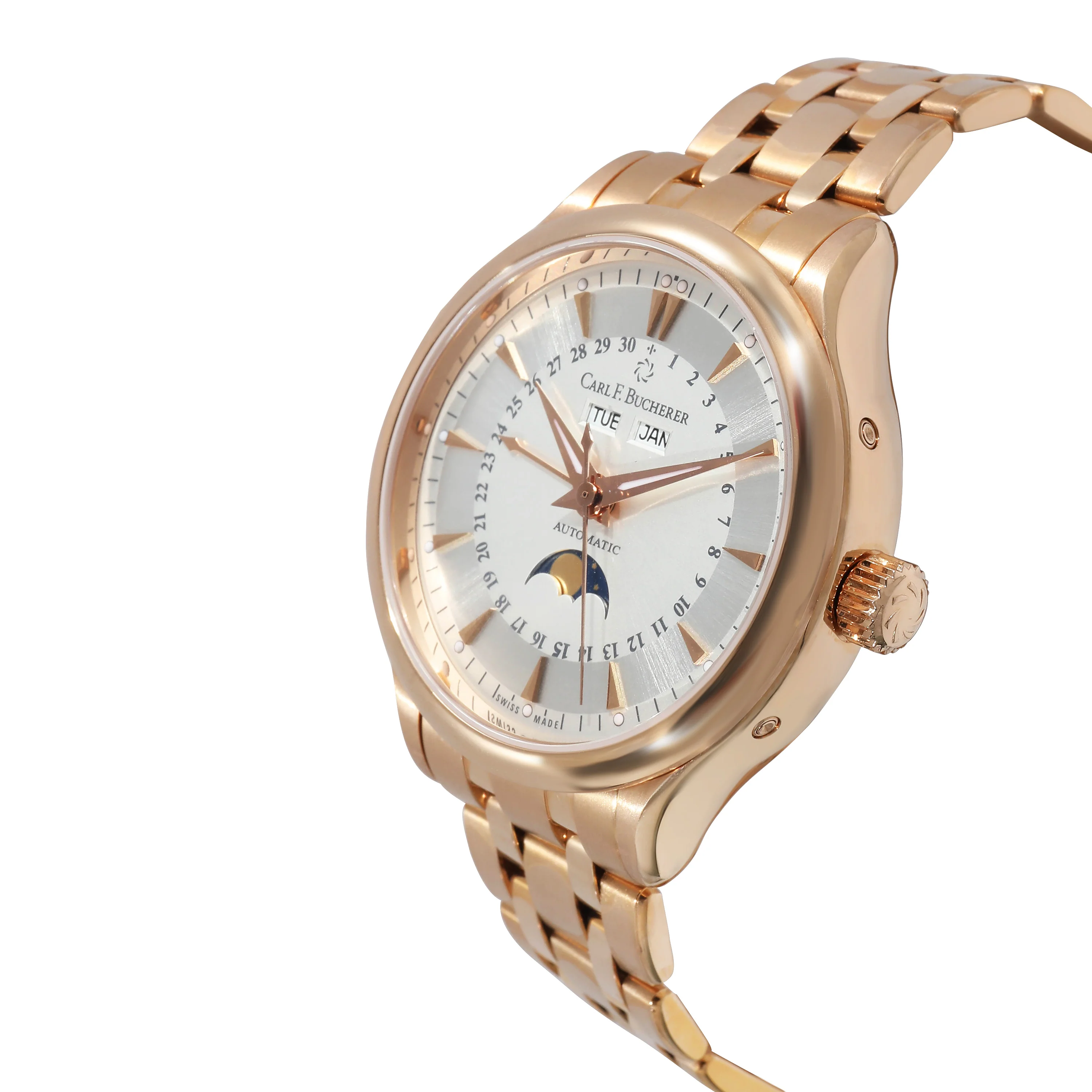 Carl F. Bucherer Manero Moonphase 10909.03A Mens Watch in 18k Rose Gold - Image 3