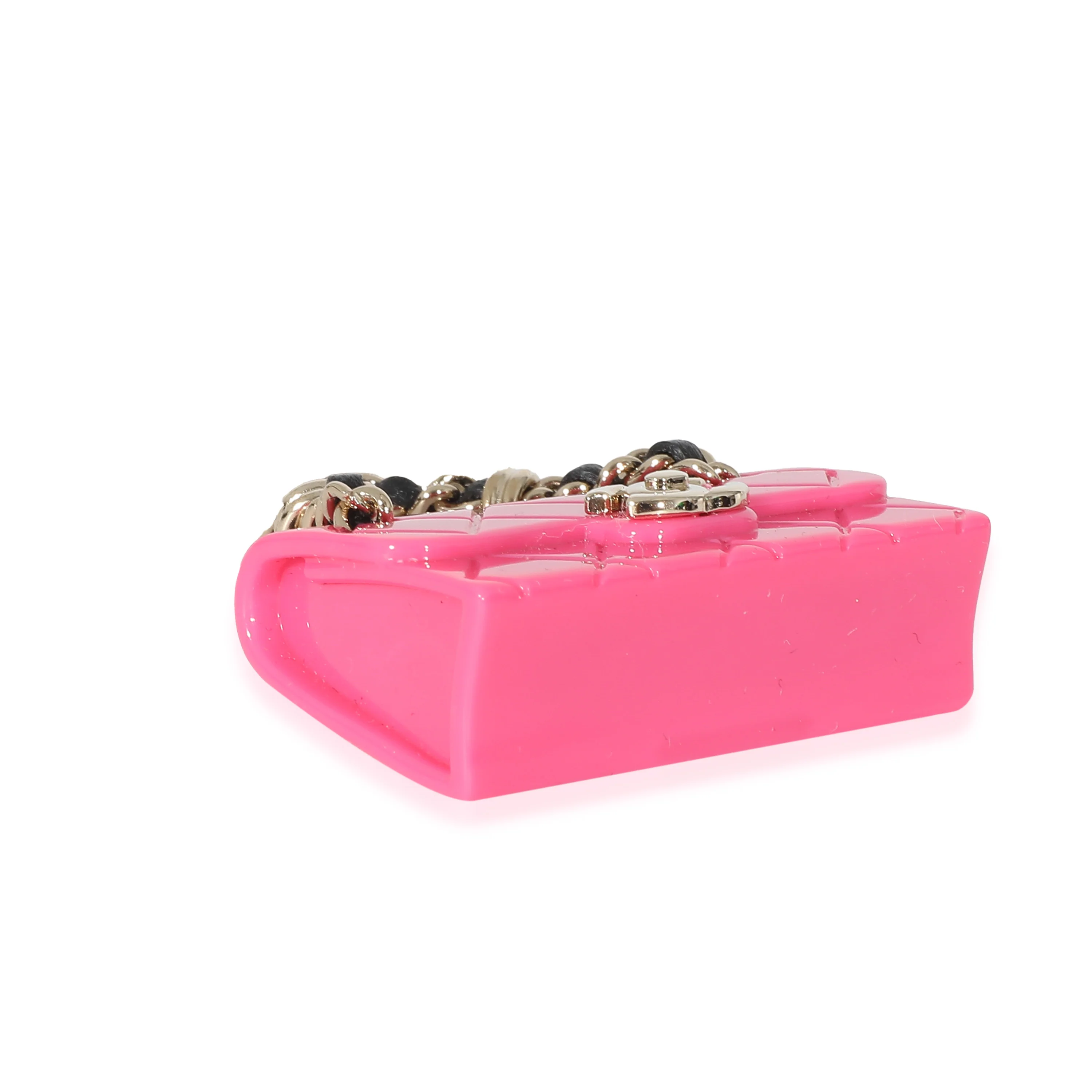 Chanel Pink Resin Icon Bag Charm - Image 6