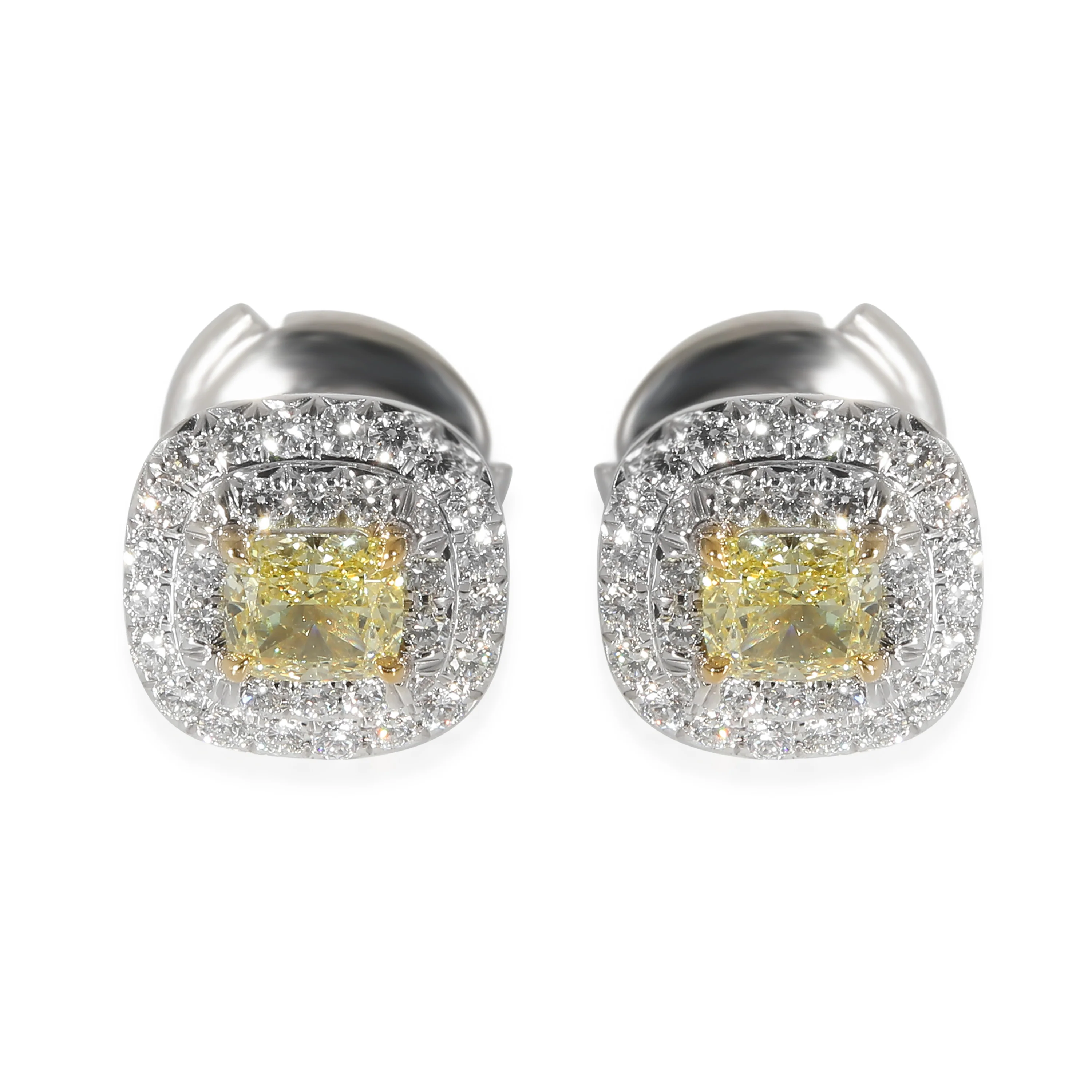 Tiffany & Co. Soleste Fancy Yellow Diamond Earrings in 18KT Yellow Gold 1.10 CTW - Image 4