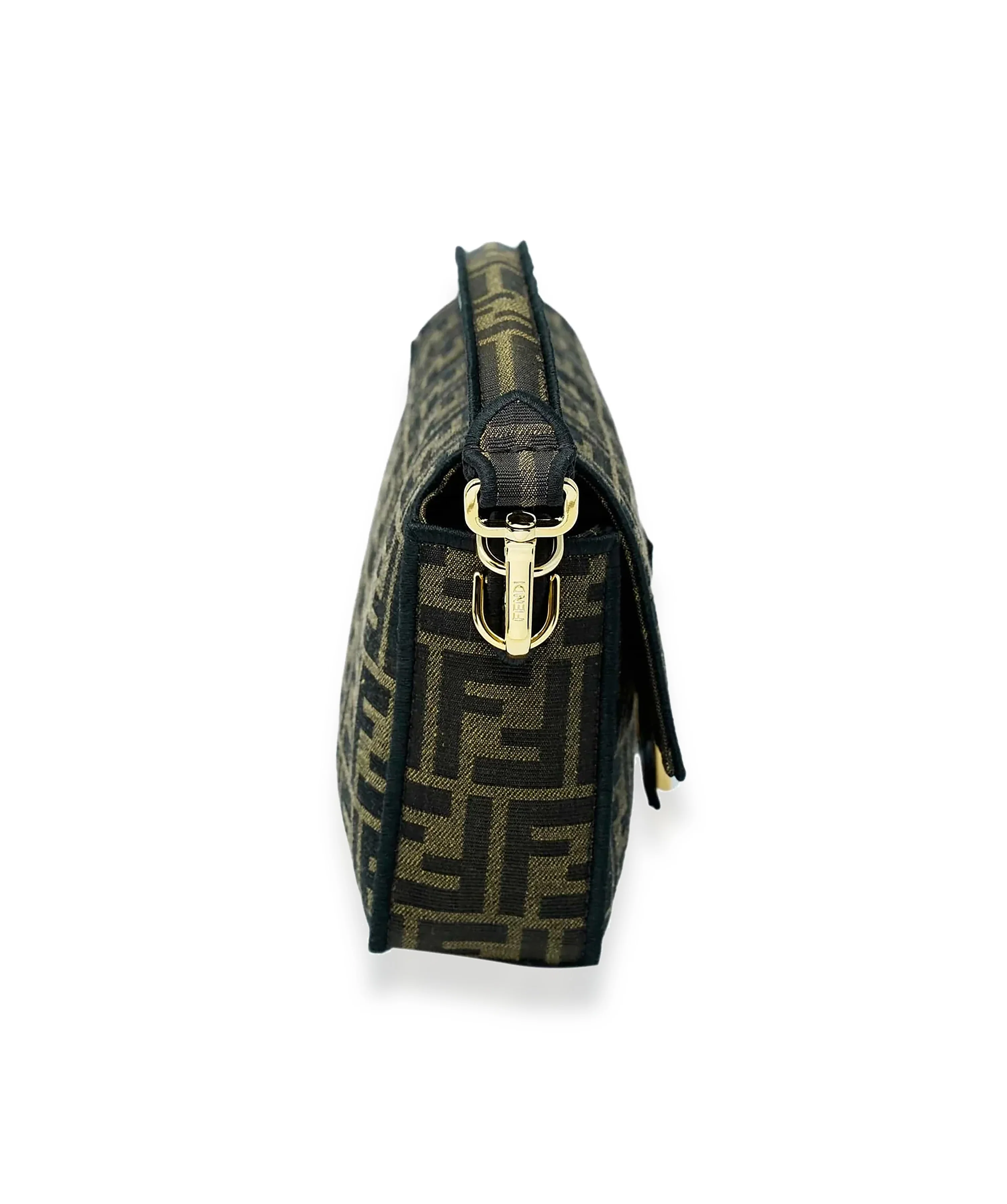 Fendi Tobacco Jacquard FF Fabric 1974 Medium Baguette - Image 2